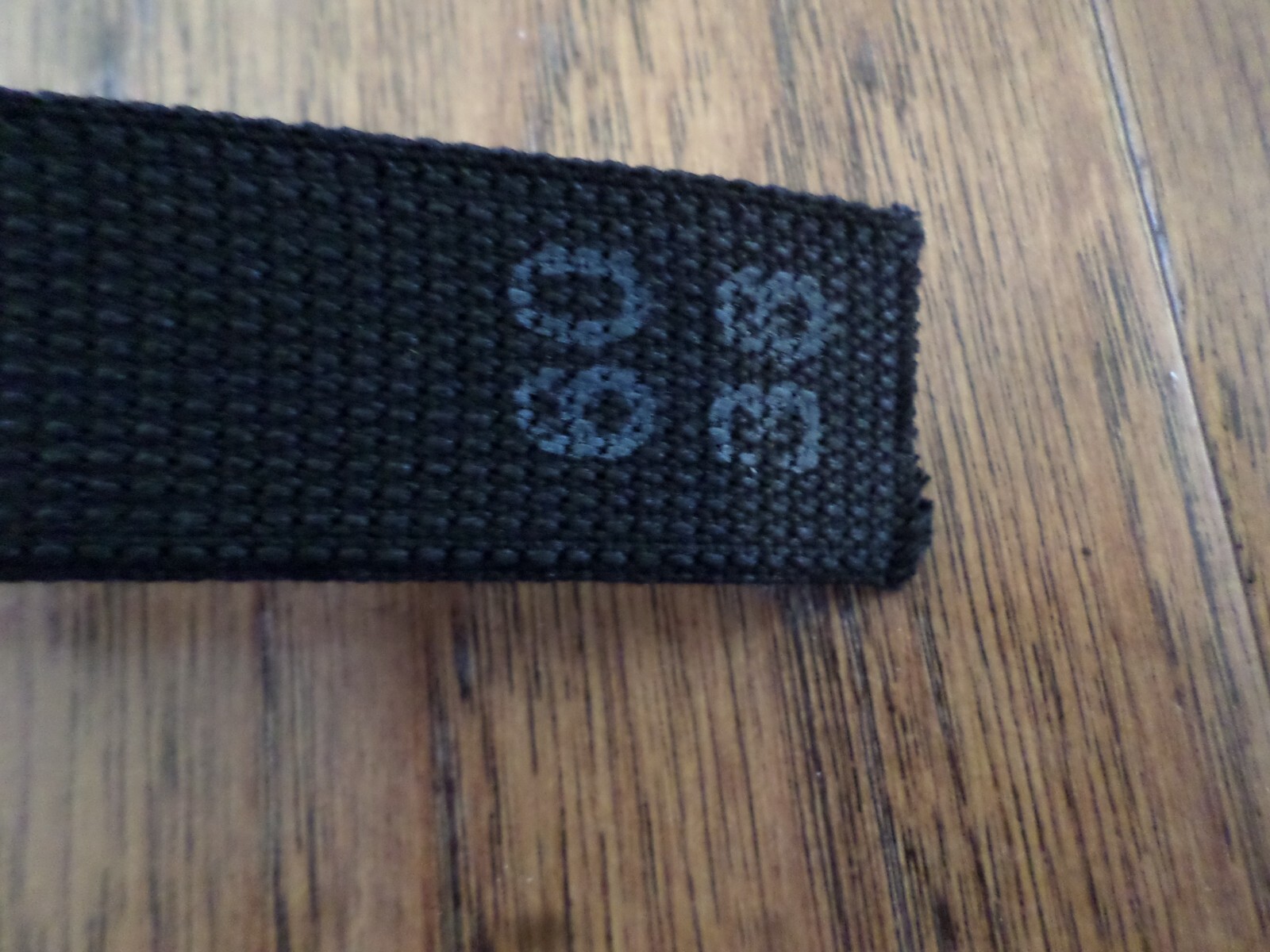 U.S MILITARY ARMY ISSUE BLACK WEB BELT BLACK TIP TROUSER BELT ONLY NO BUCKLE 60"