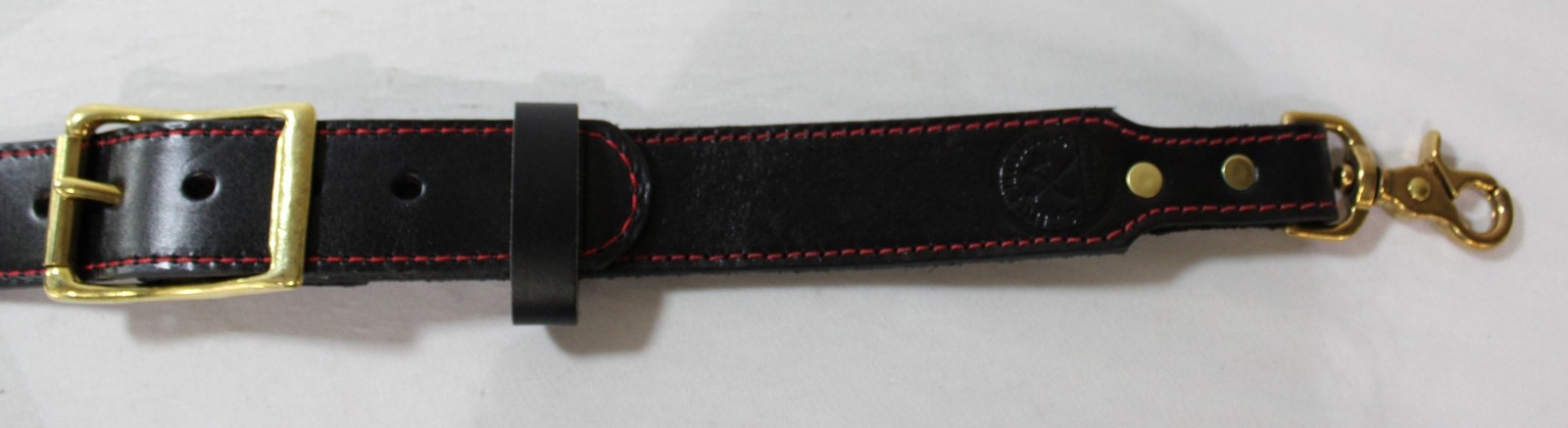 Fully Involved Leather Unisex Leather Radio Strap AC2 Black Size XS (54"-60")