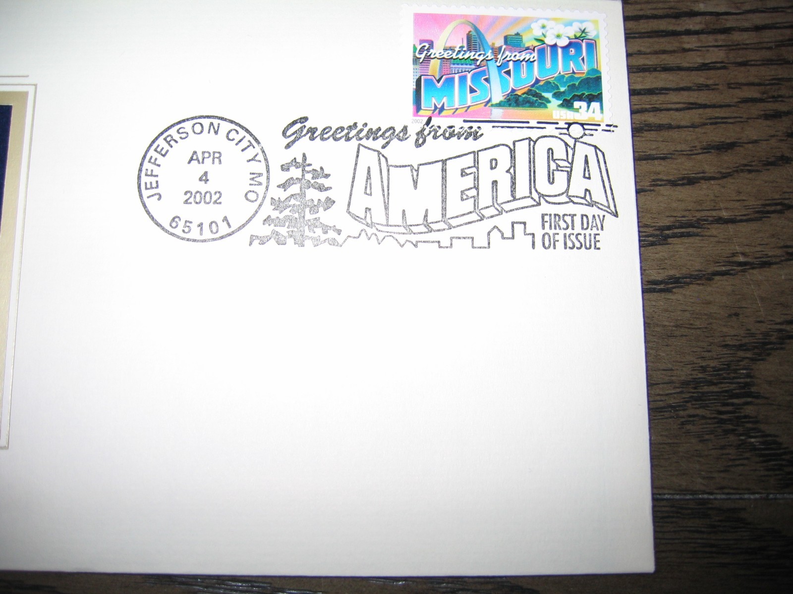 2002 MISSOURI Greetings From America replica Gold Stamp Golden COVER