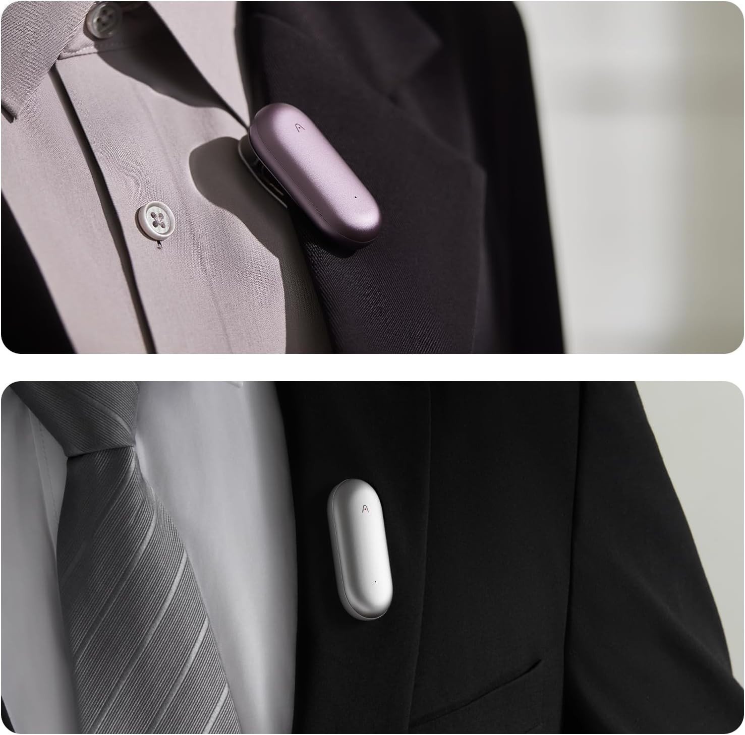 PLAUD NotePin AI Voice Recorder Magnetic Clip & Pin Set, Gray Accessory Kit