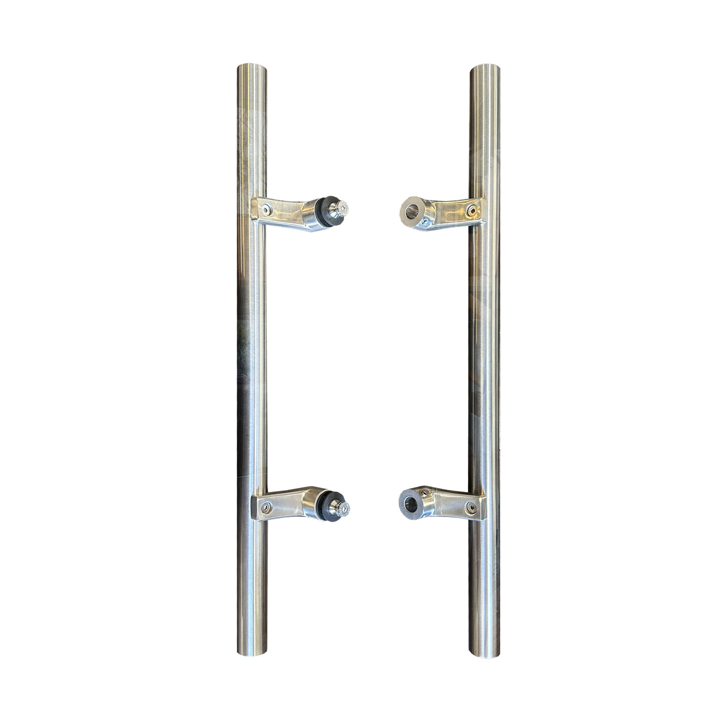 Stainless Steel Offset Style Back to Back Glass Door/Barn Door Push Pull Handle