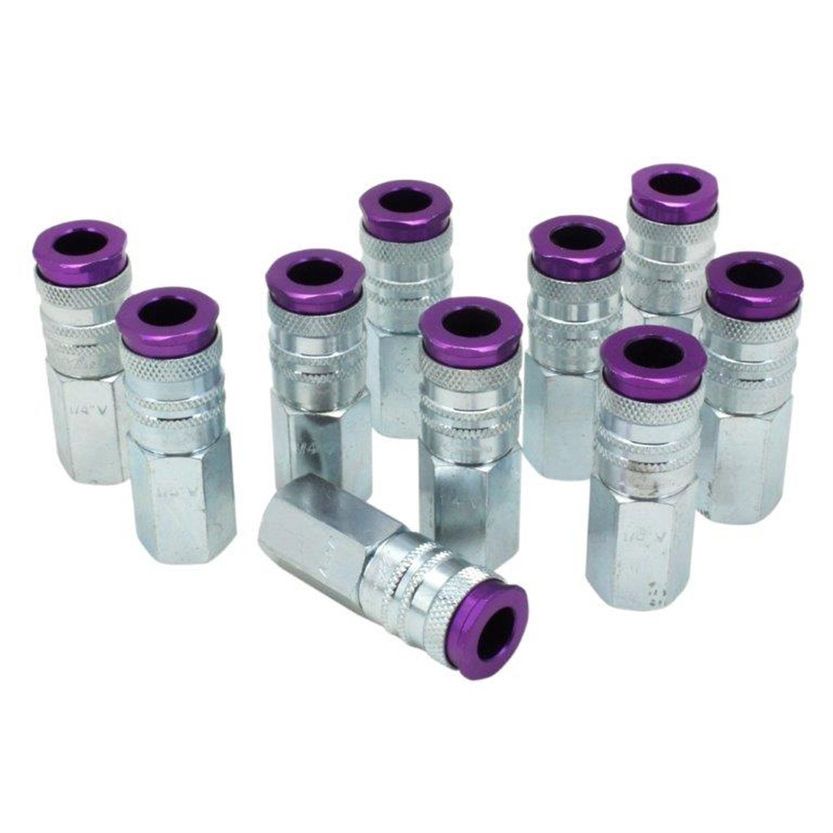 Milton Industries ColorFit HighFlowPRO Couplers, V-style Purple, 1/4" NPT Female