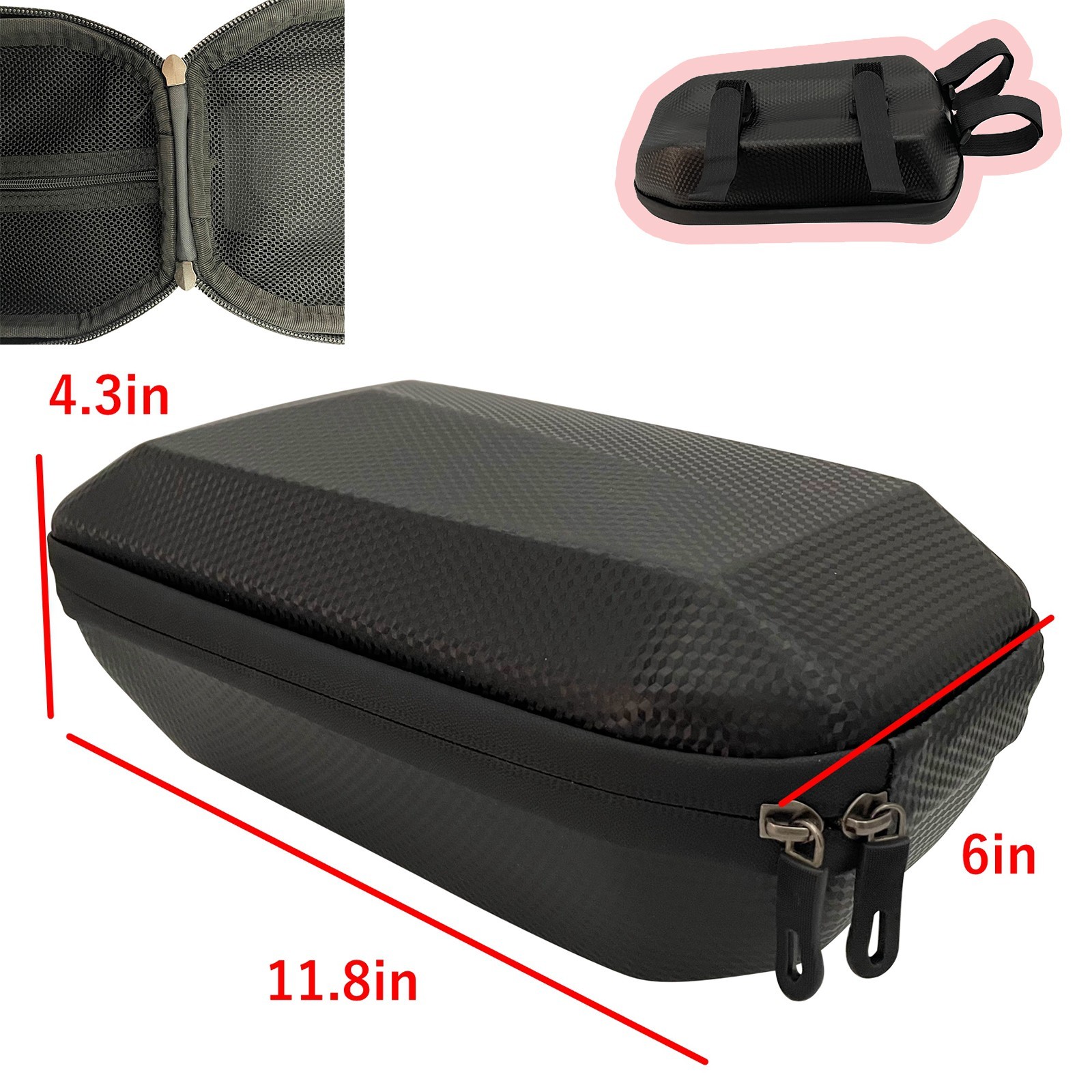 Black Bike Balance Car Hanging Bag Electric Scooter Waterproof Bag Front Bag