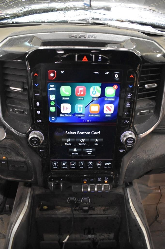 2021 RAM 2500 12" UCONNECT 5 OEM RADIO W/ CONTROL PANEL & MODULE UAX W/ 4C NAV
