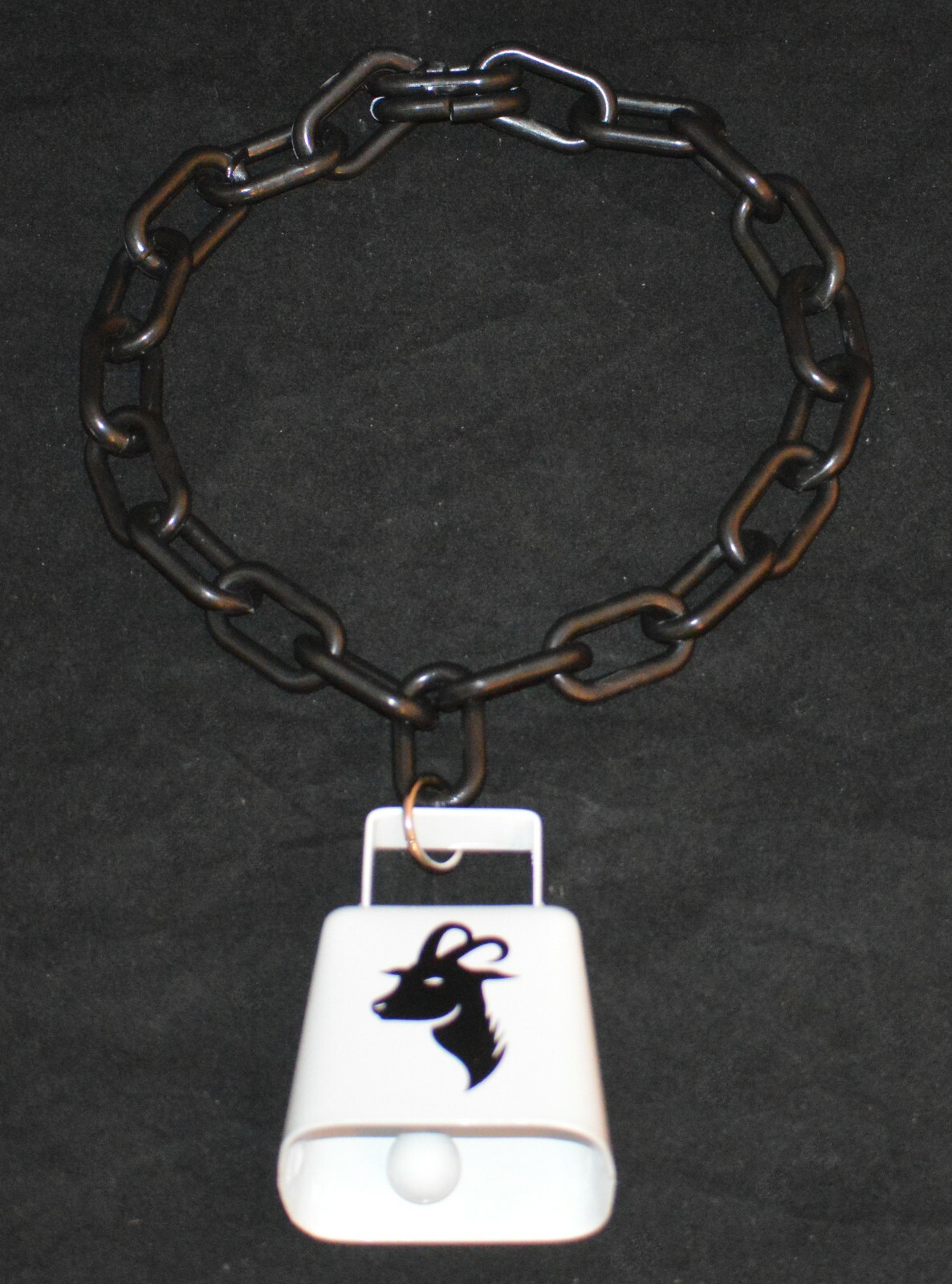 PLASTIC CHAIN GOAT COLLARS with COW BELL 1 1/2" X 3/4" LINKS 20" LONG