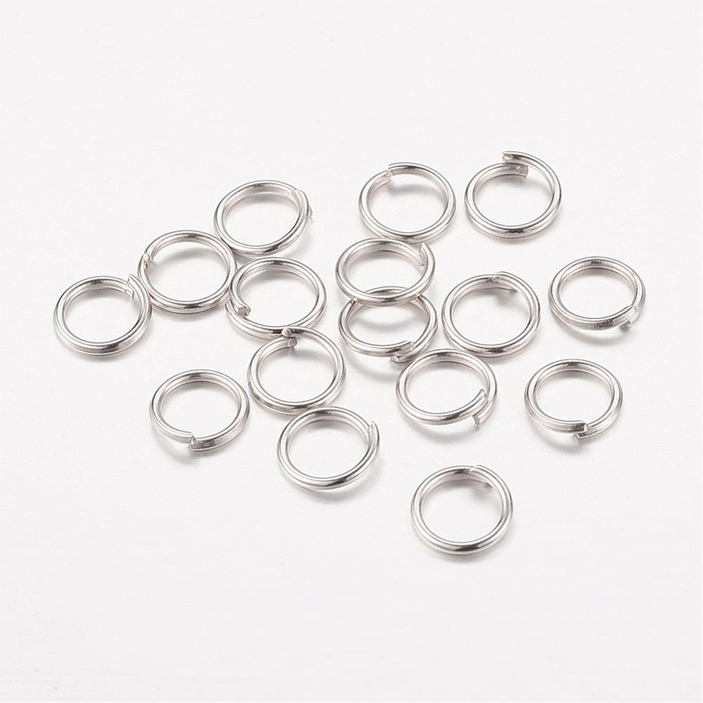 20 Jump Rings Antique Silver Tone Open Split Ring 8mm BULK Findings