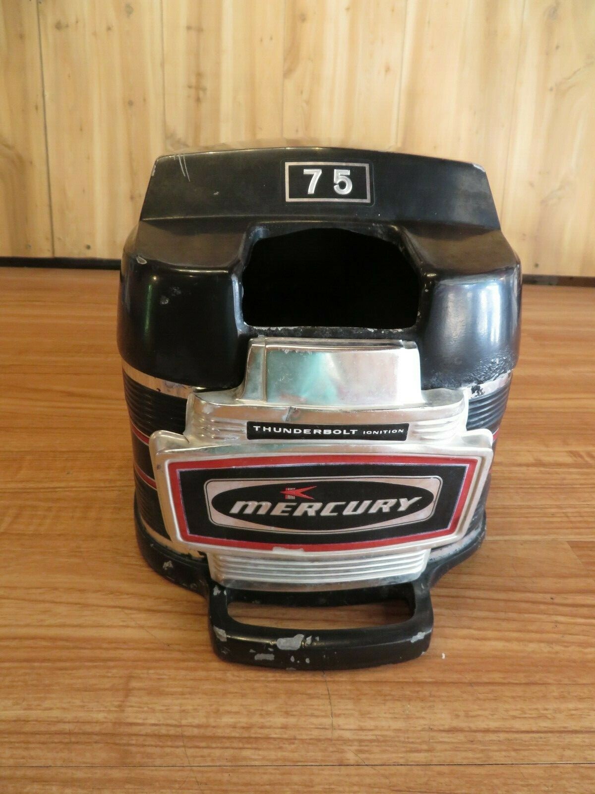 1968-1972  7.5 hp Mercury Outboard Top Cowl & face plate