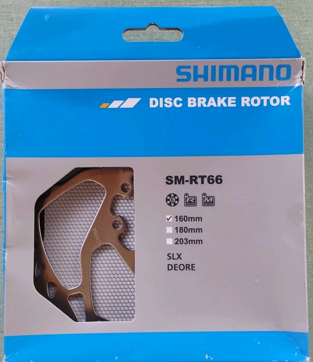 Shimano SM-RT66 Disc Brake Rotor SLX Deore 6-Bolt 160mm Damaged Box