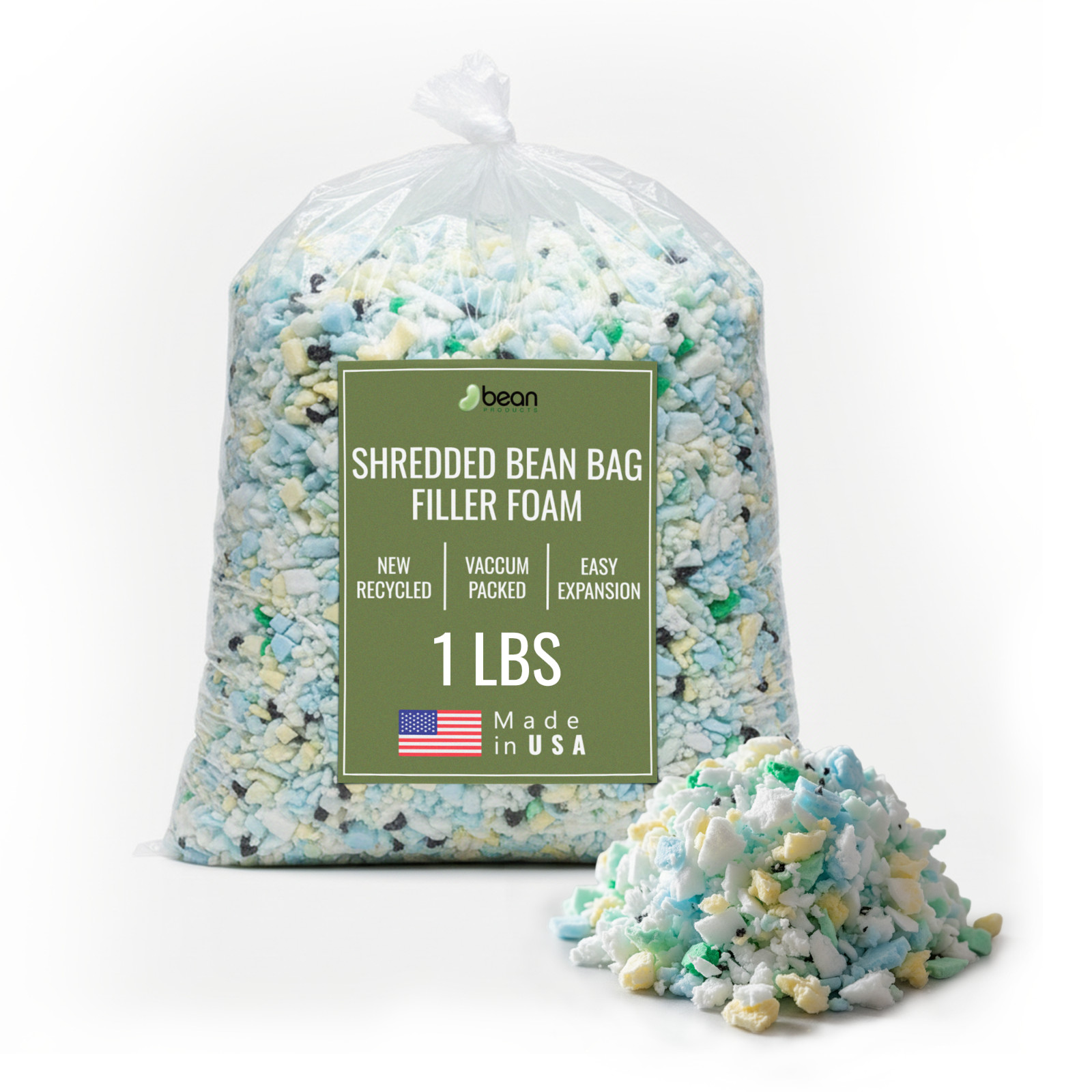 Shredded Foam Filling – Long Lasting Recycled Bean Bag Moldable Foam Filling