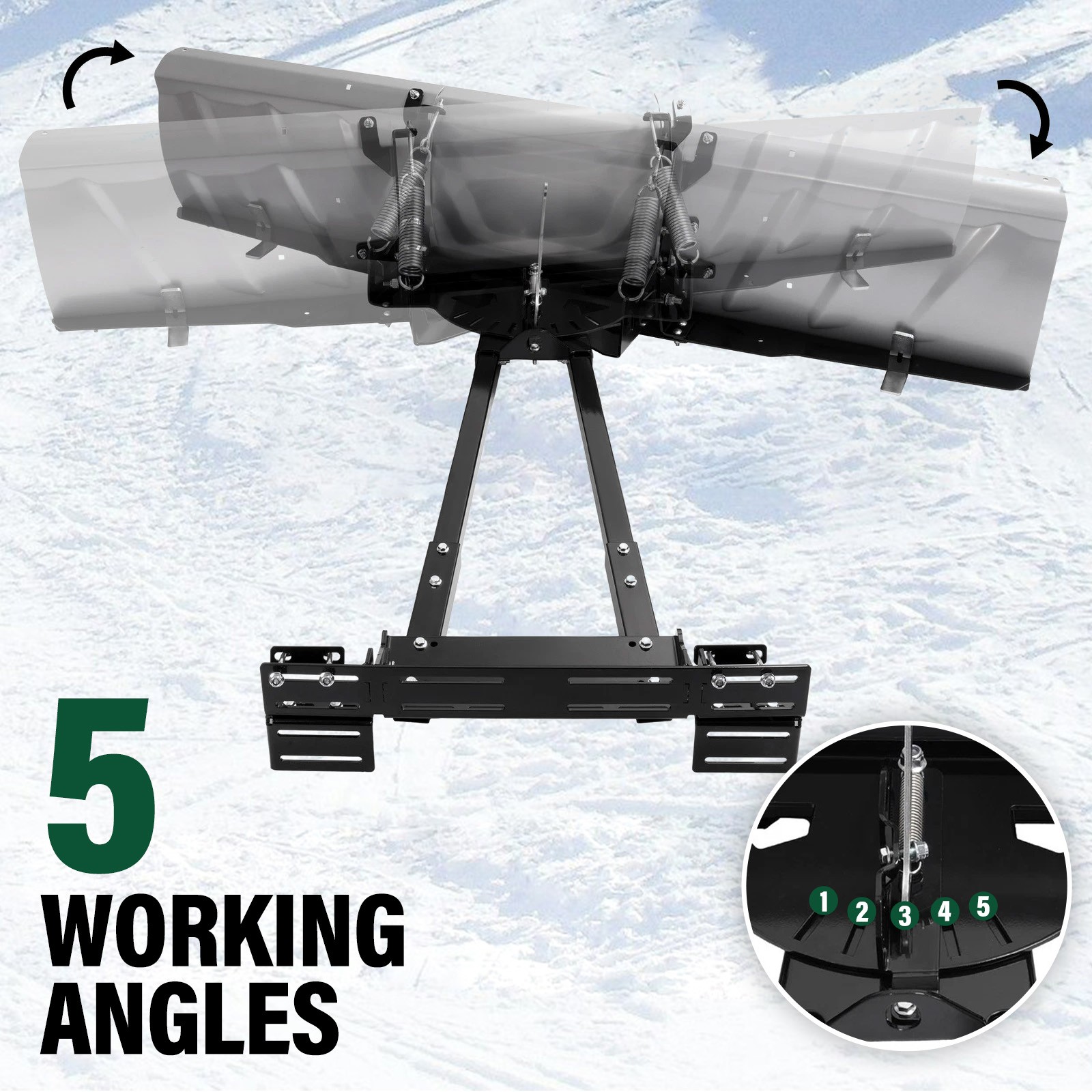 60"-72" Adjustable Width Snow Plow Blade Switchblade Plow For ATV UTV Universal