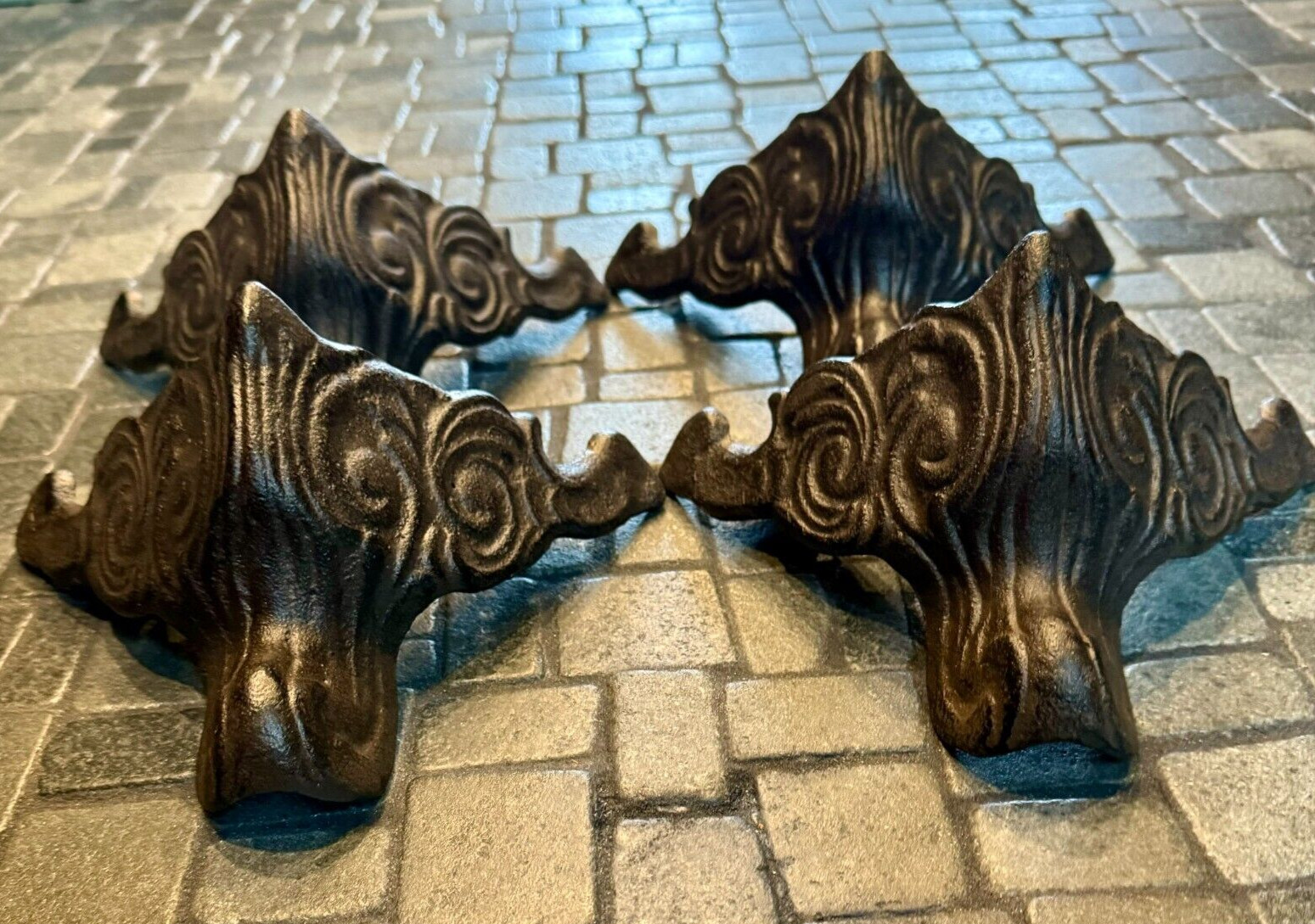 4; Furniture Legs 5.75" Cast Iron Metal Claw foot Tub Wood Stove Feet Salvage