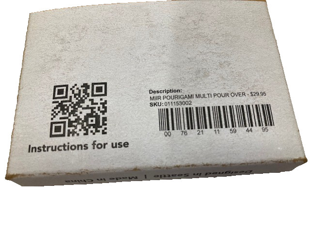 Miir Pourigami Portable Pour Over Metal Coffee Dripper, Reusable Black