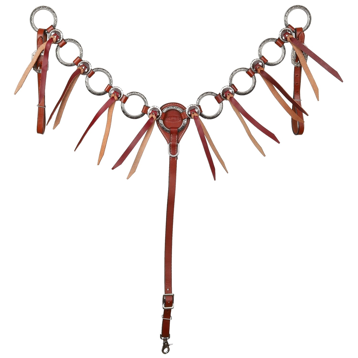Heritage Metal Ring Headstall, Reins and Breastcollar - Large Silver Rings