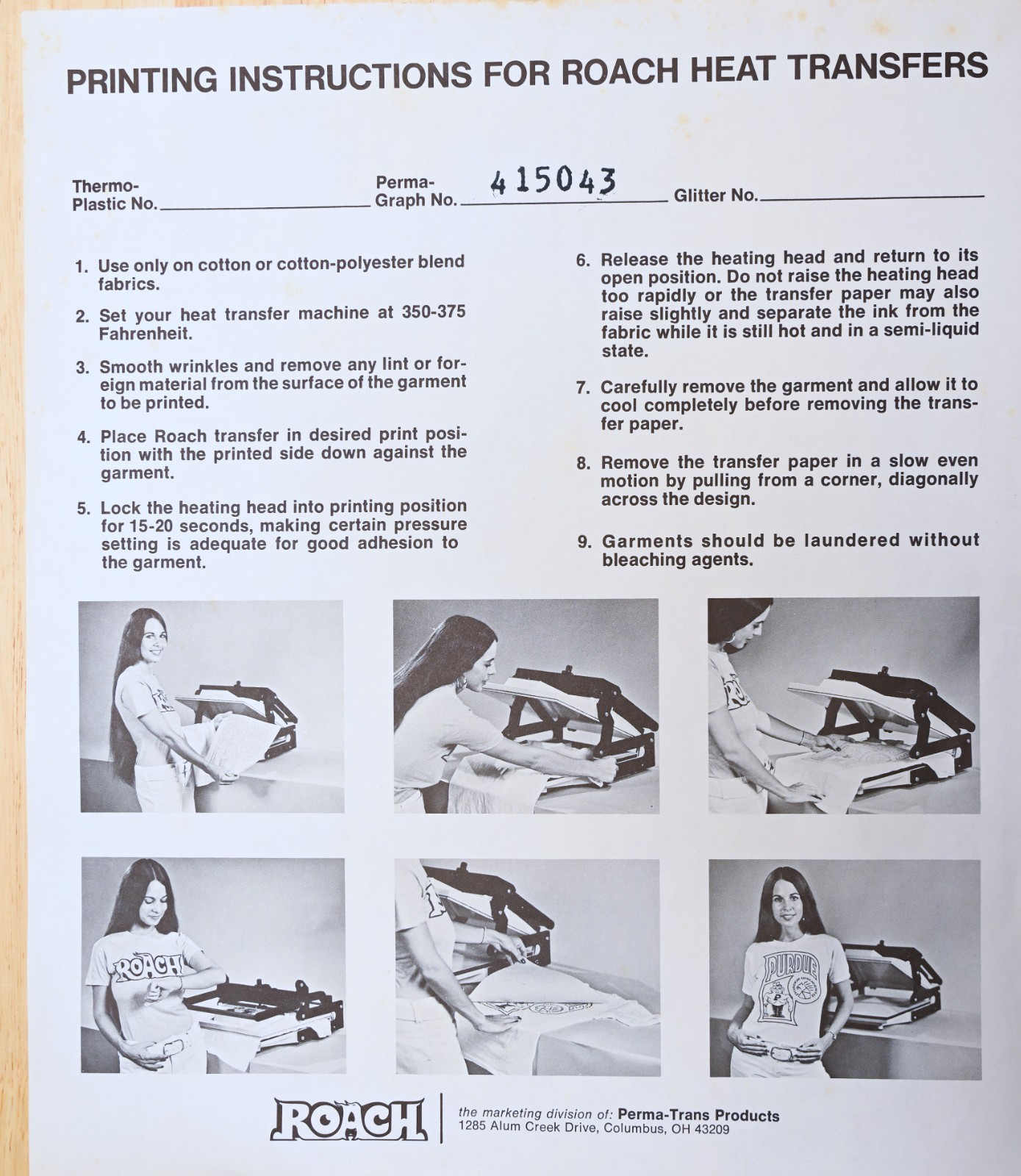 Original VINTAGE 1970s Heat Transfer | Concrete Collider