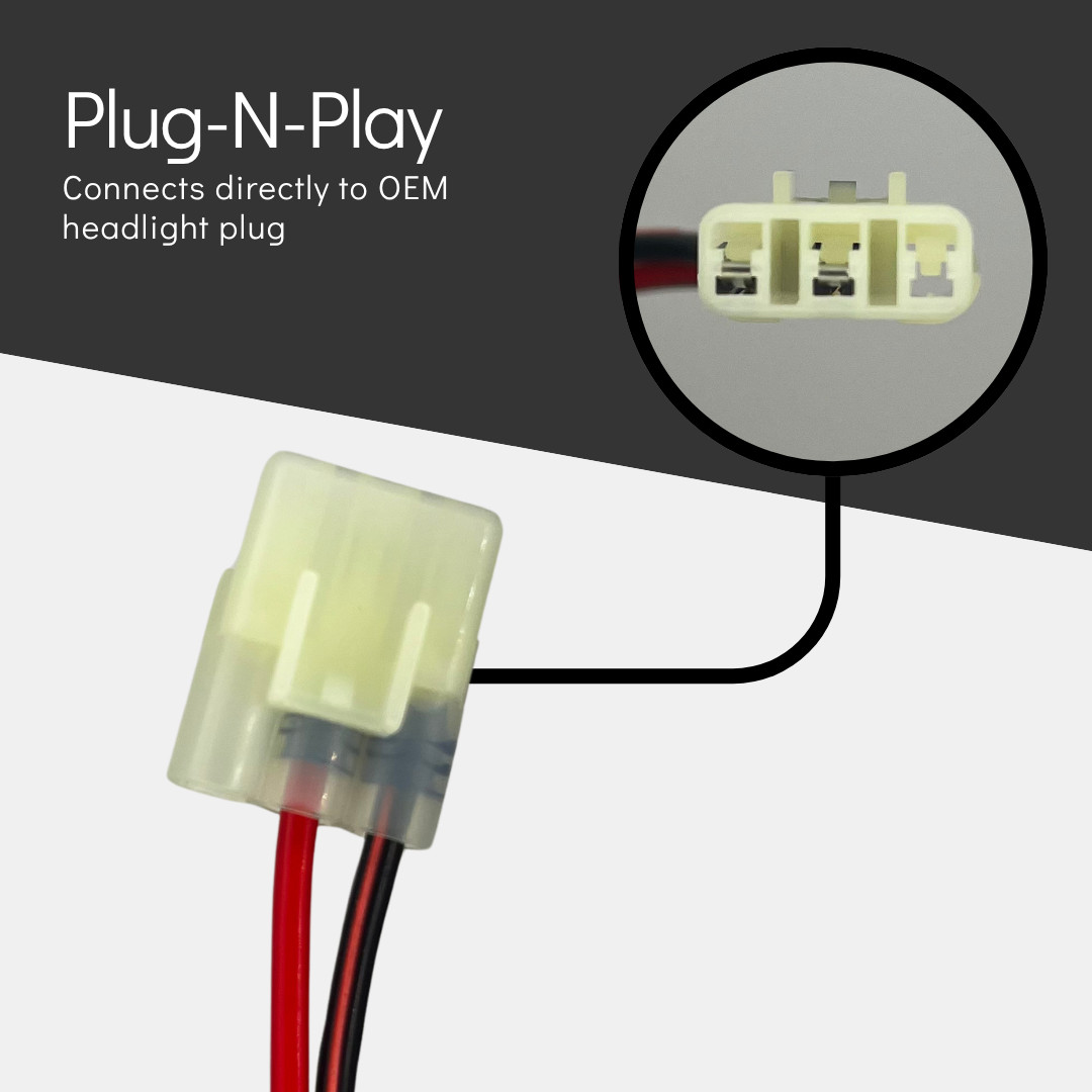 Honda 400ex Headlight ASSEMBLY: Aftermarket Pod light Headlight Assembly