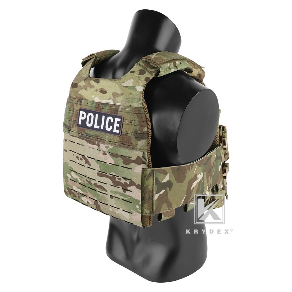KRYDEX Low Vis Slick Molle Plate Carrier & Tactical Placard Holder & Drop Pouch