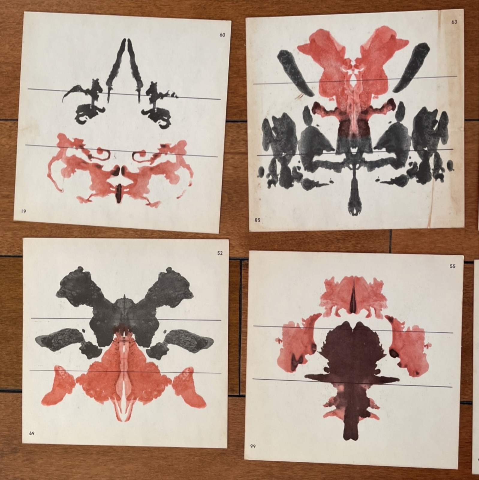 Vintage Set of 20 Rorschach Test