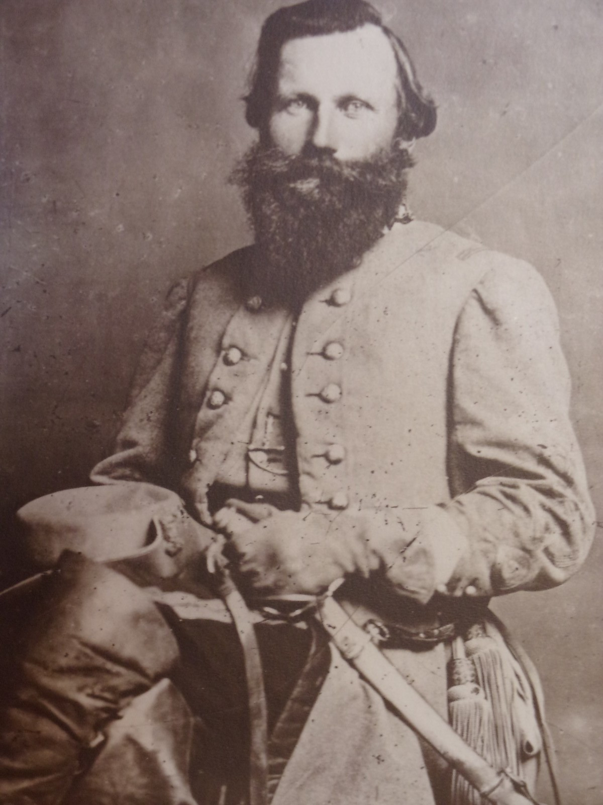 2 Vintage Civil War CDV & Larger PHOTOGRAPHS OF CONFEDERATE GENERAL JEB STUART.