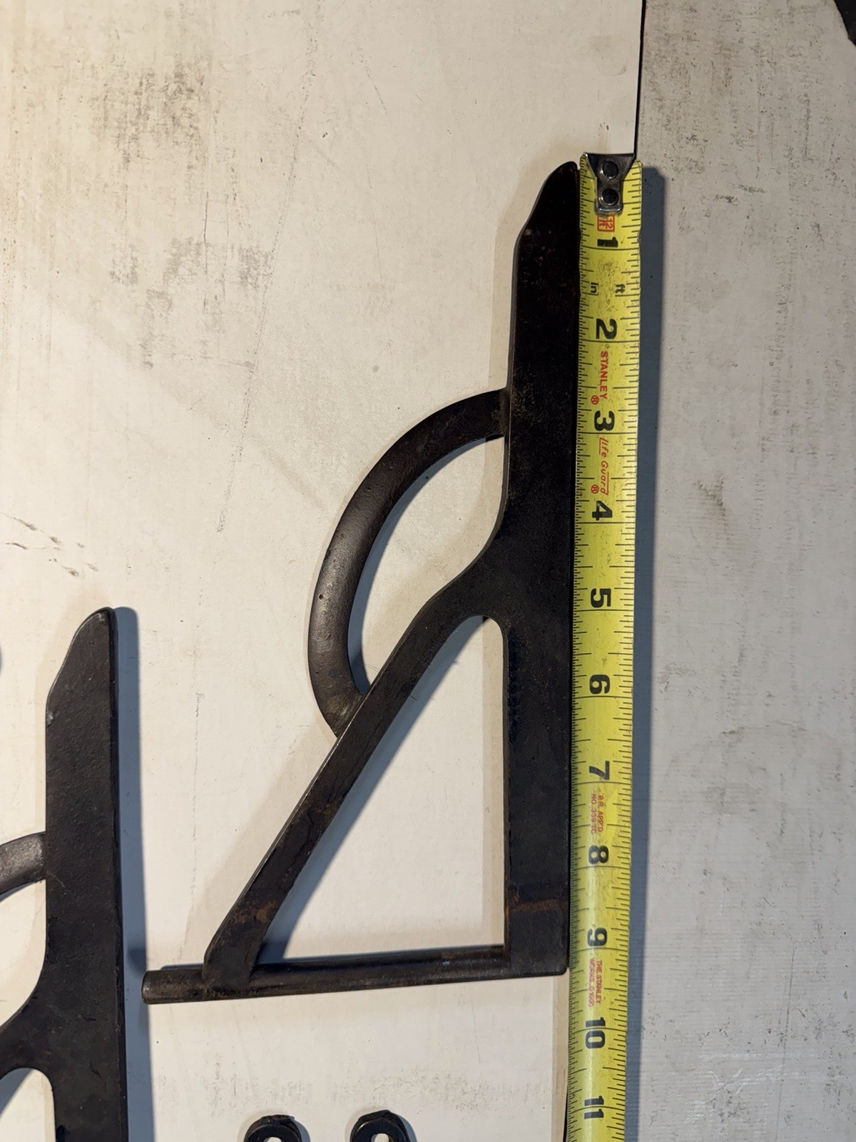 PAIR ANTIQUE DROP LEAF TABLE SWING TYPE SUPPORT BRACKETS