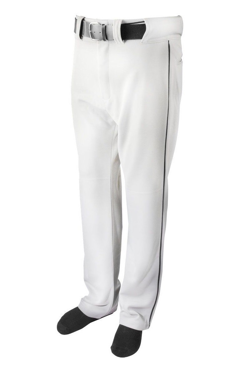 Martin Sports Adult Men's Full Length, Belt Loop Baseball Pants with Piping