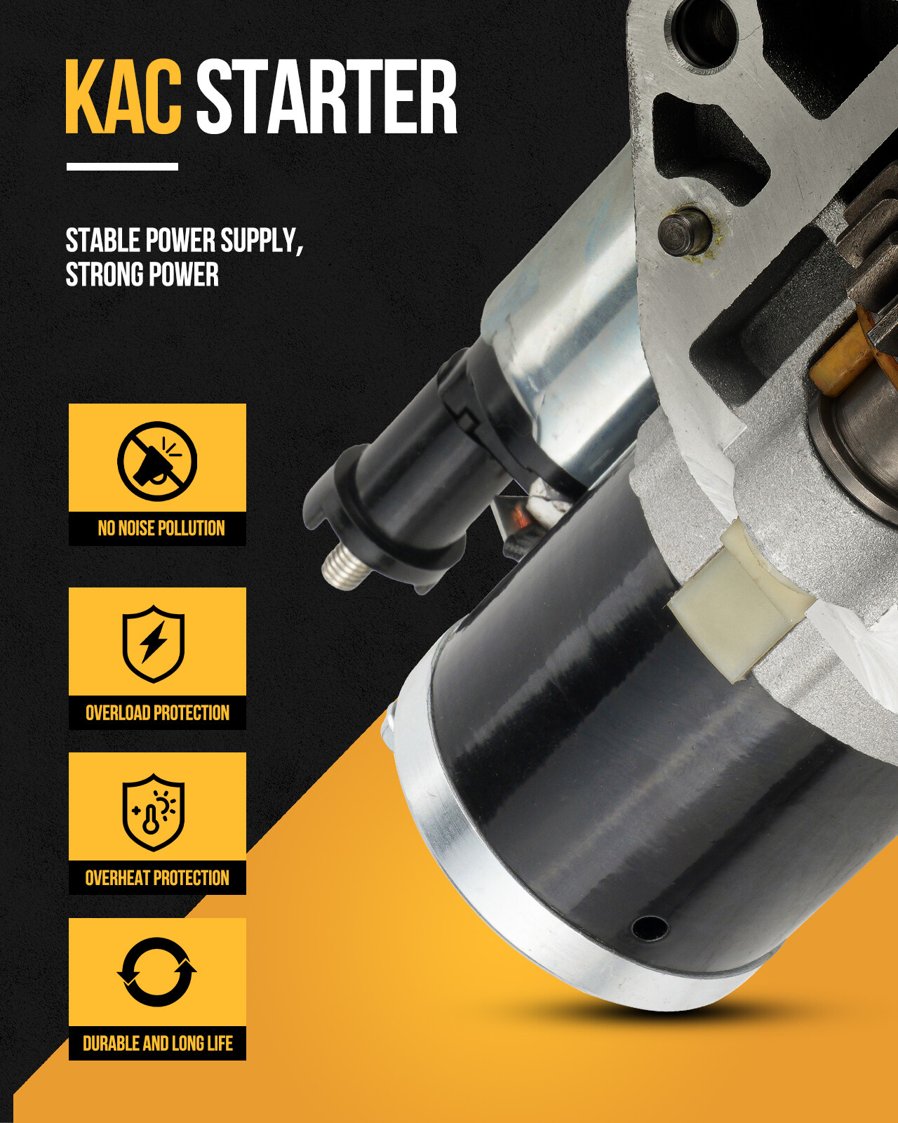 Starter For Chevrolet Silverado GMC Sierra 1500 4.3L 5.3L 6.2L 2014-2016 10910