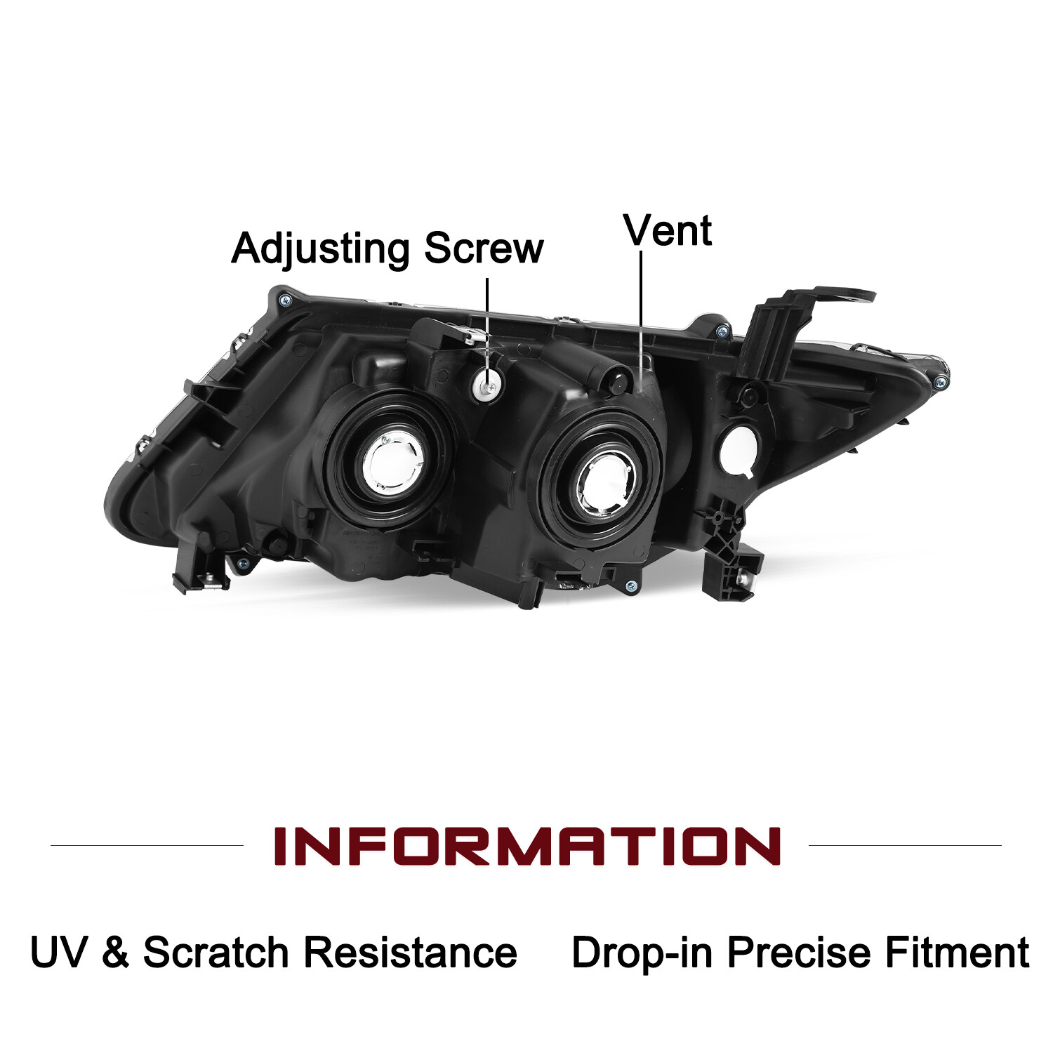 For 2011-2017 Honda Odyssey Halogen Chrome Housing Amber Corner Headlights Pair