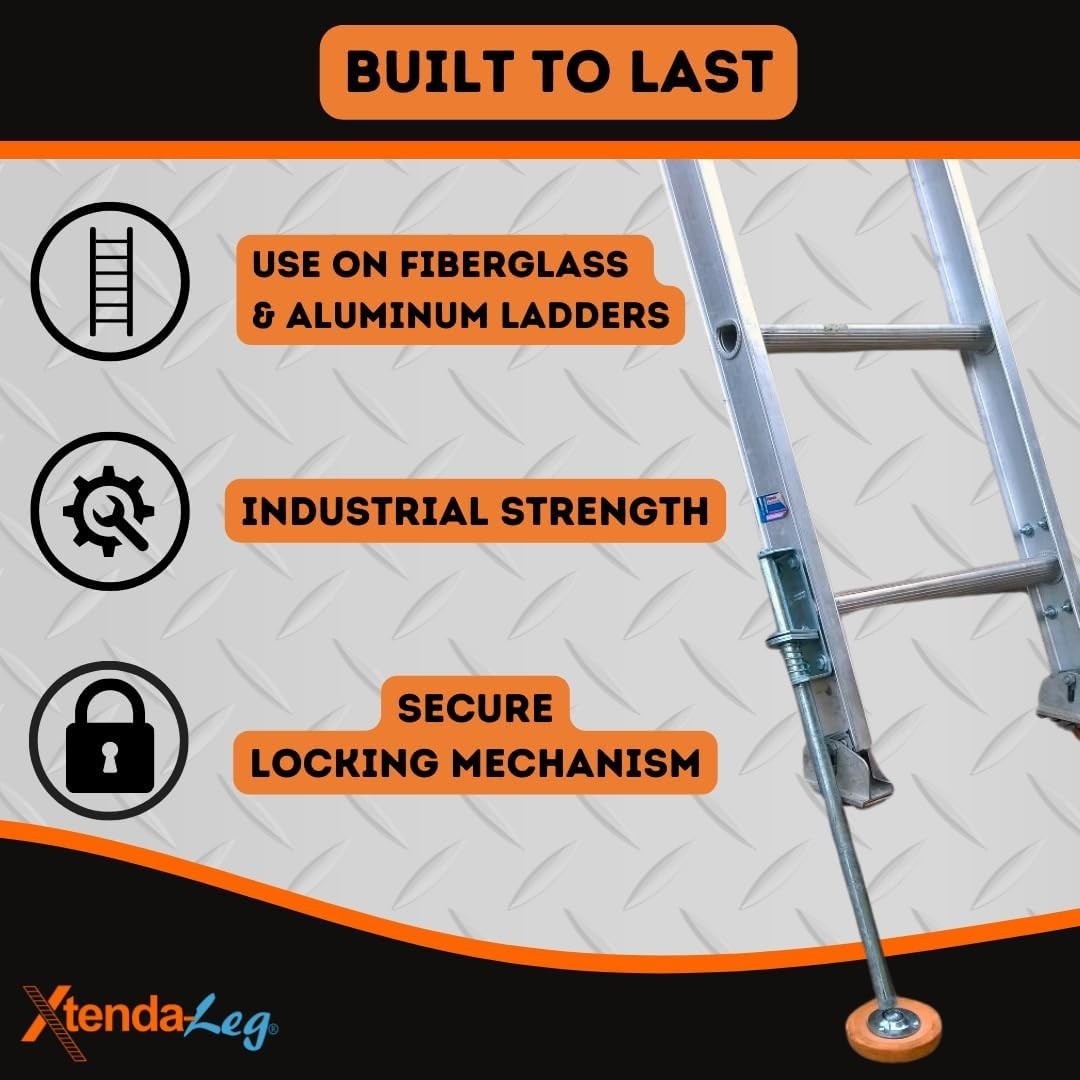 Adjustable Ladder Leveler with Anti-Slip Rubber Feet for Safety and Stability