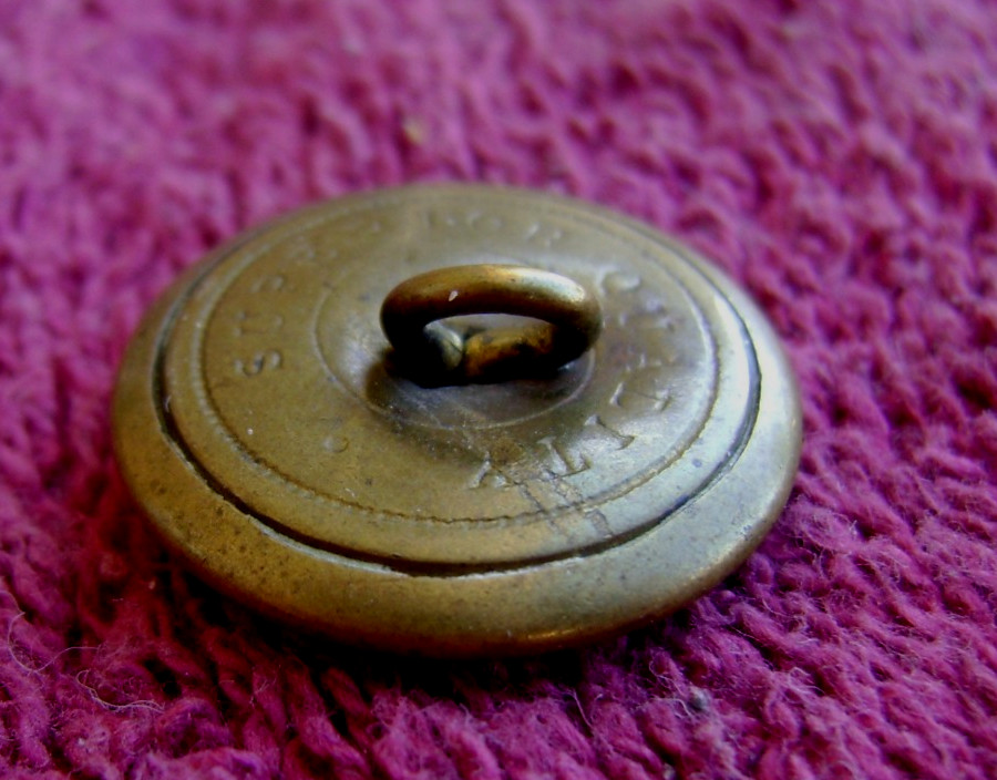 CIVIL WAR C.S.A. CONFEDERATE INFANTRY FULL SIZE COAT BUTTON NON DUG