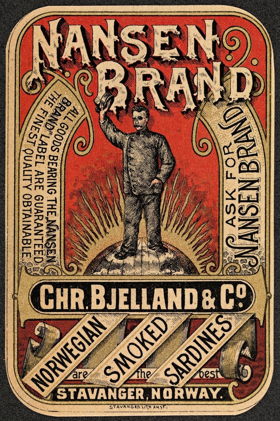 Vintage Nansen Brand Sardines Poster 🐟 - Early 1900s 16x24” - Premium Matte