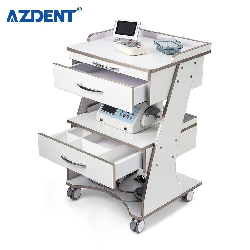 Dental Médico Carro Mueble de Almacenamiento con Cajones y Toma de Corriente