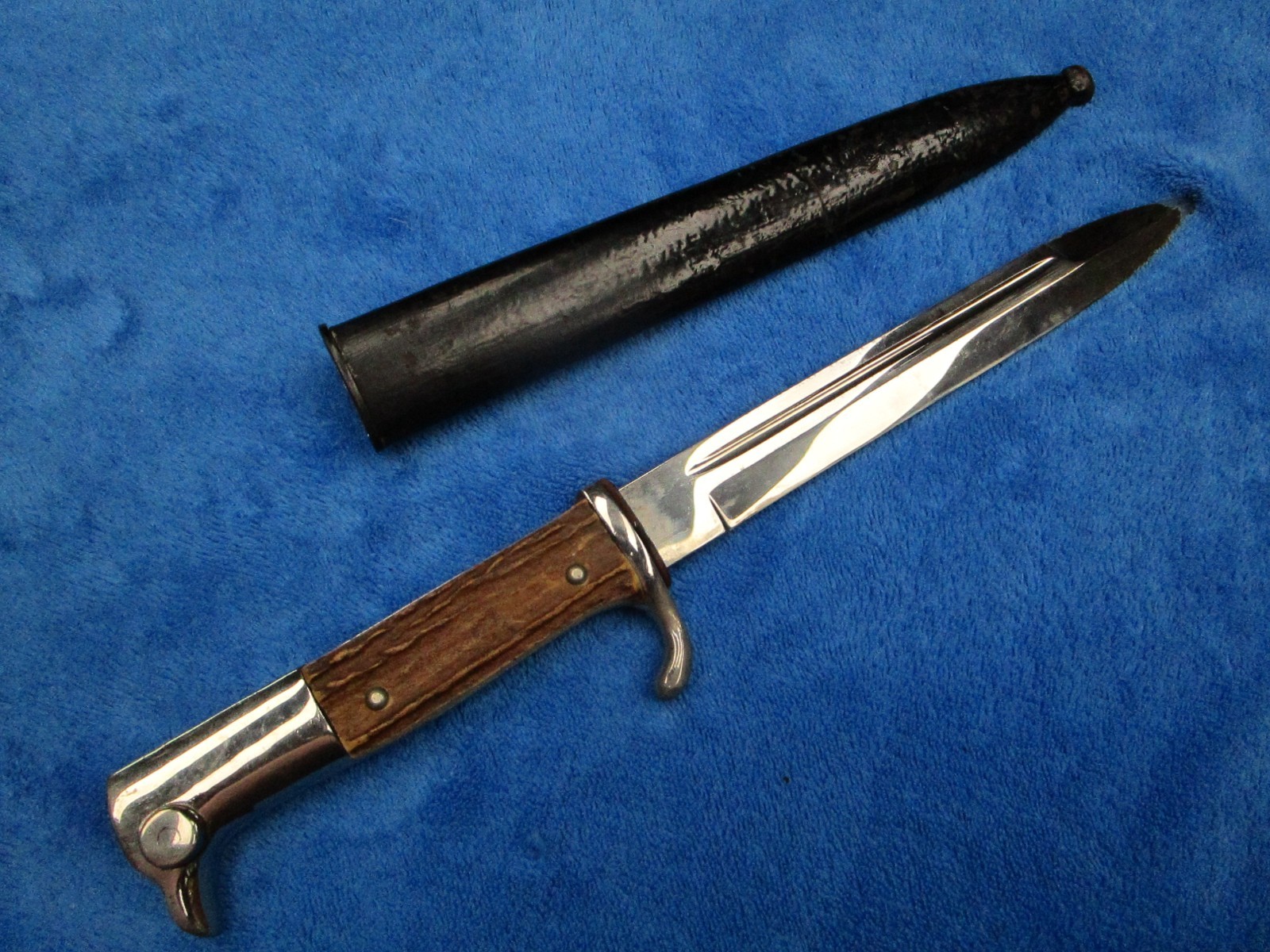 ORIGINAL WW2 GERMAN NCO DRESS BAYONET AND SCABBARD MAKER A.WINGEN SOLINGEN