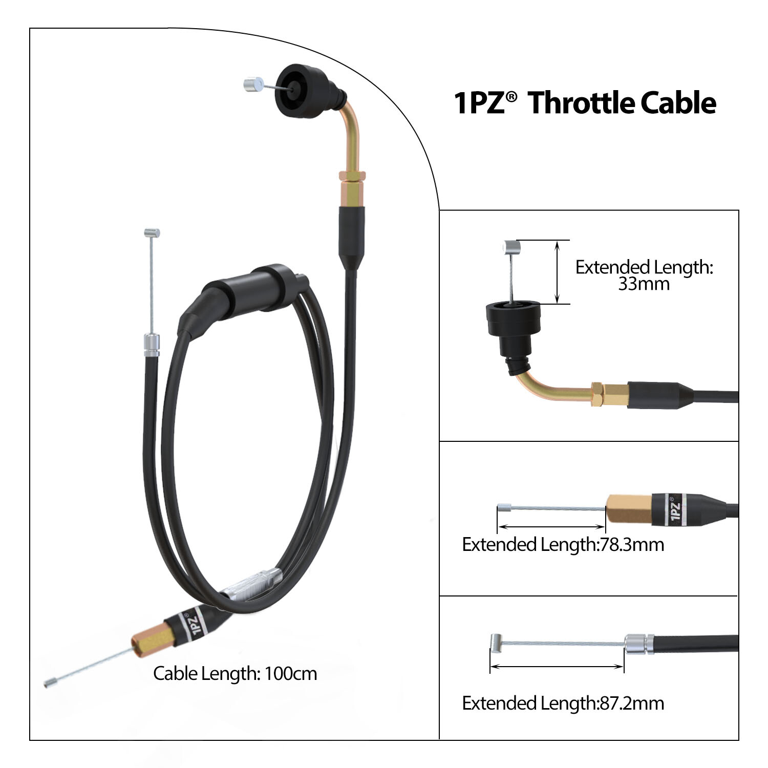 OEM Replacement Carburetor Air Filter Throttle Choke Cable Yamaha PW50 Y-Zinger