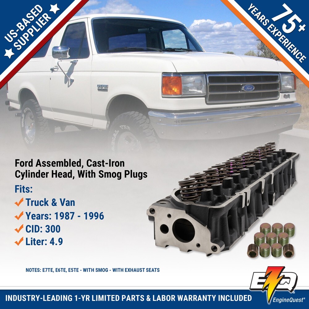 FORD CYLINDER HEAD 4.9 EFI 300 F-150 TRUCK VAN BRONCO 1987 - 1996