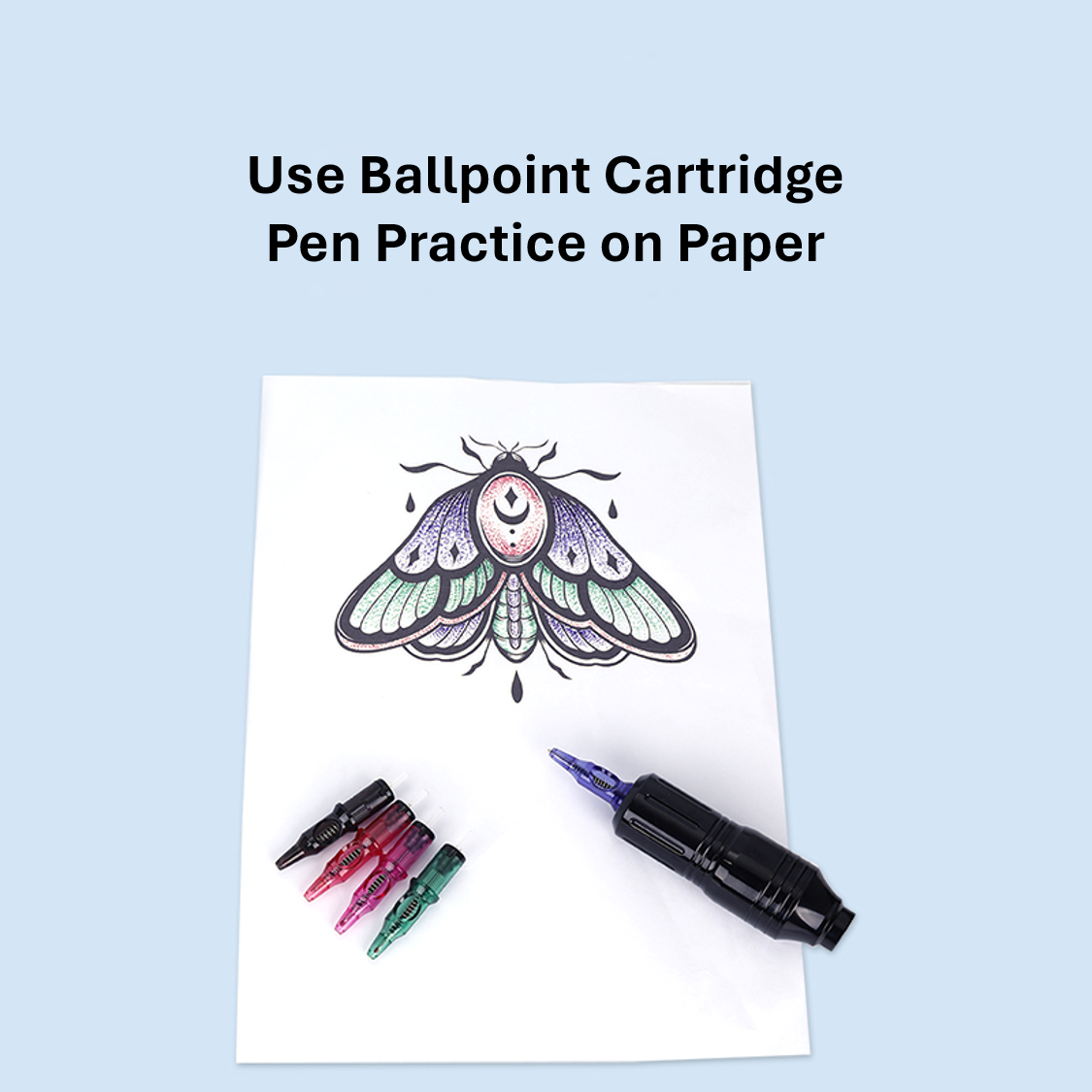 20pcs Ballpoint Tattoo Cartridge Practice Needle Sketch Stippling