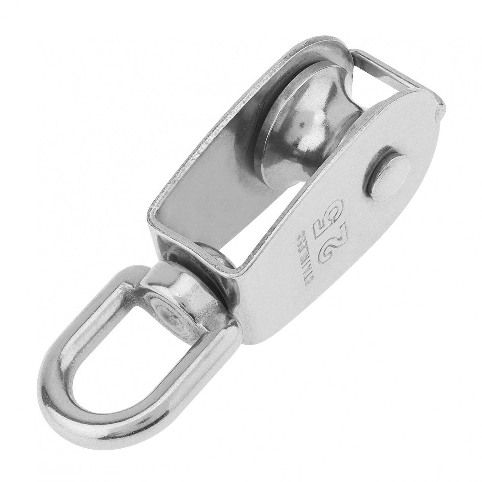 2x M25 Single Pulley Block 304 Single Pulley Wheel Kit for Lifting / Hanging US