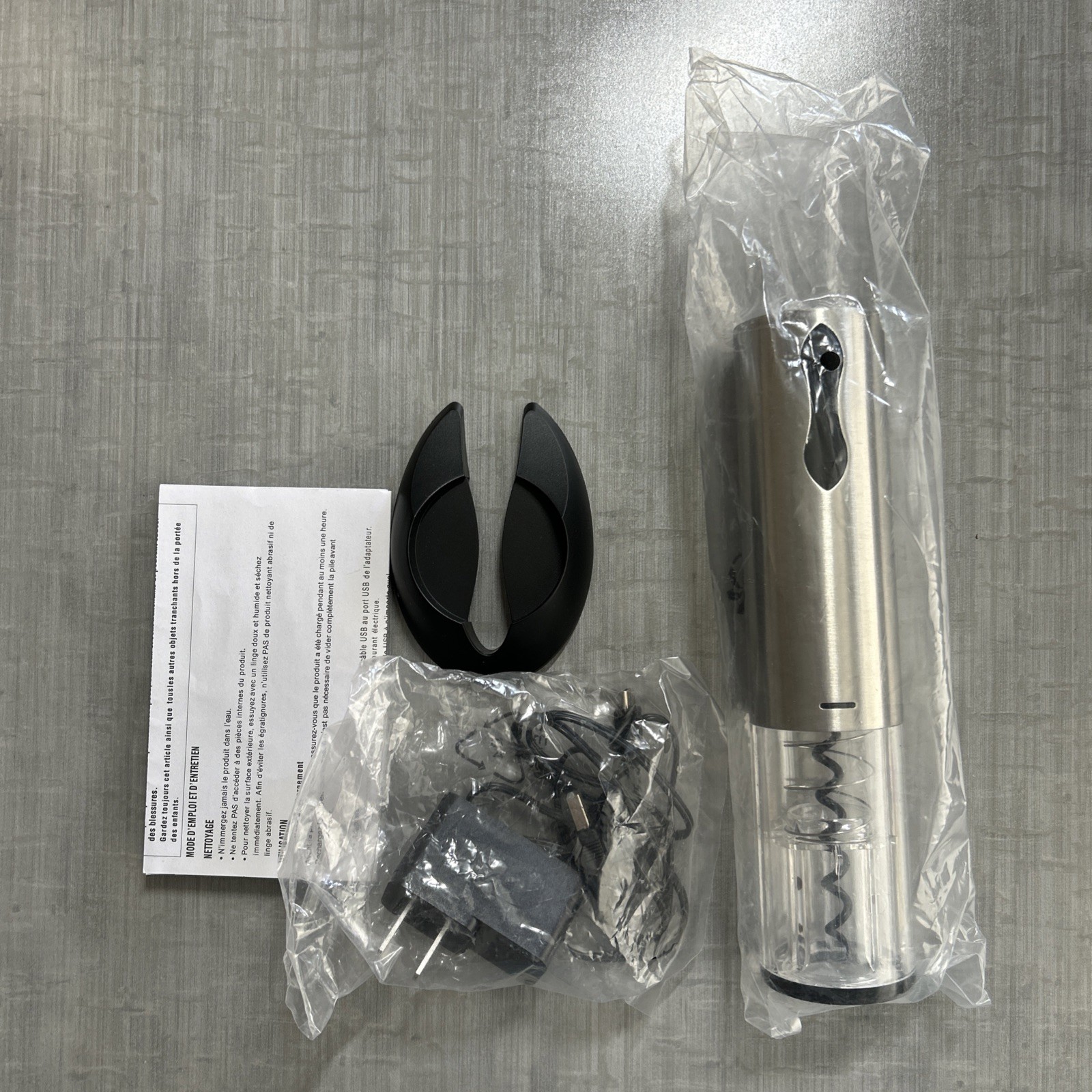 EXCELLENT Pampered Chef Electric Wine Opener #1489 Box Foil Cutter Rechargeable