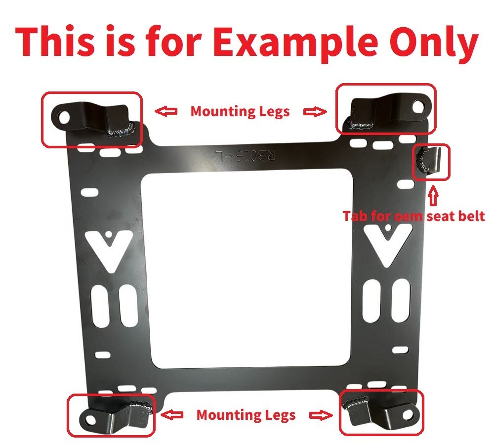 1 PAIR TANAKA HEAVY DUTY 5mm DIY UNIVERSAL RACING SEAT BRACKETS RAIL ADAPTERS
