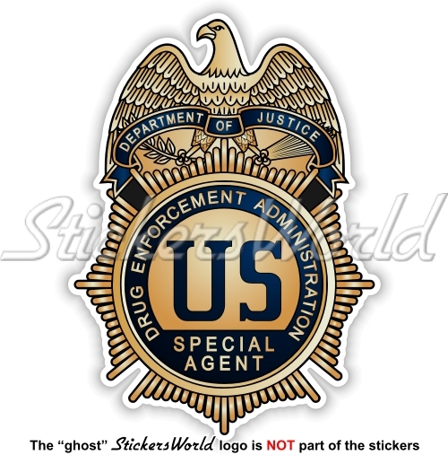 US Justice Department DRUG ENFORCEMENT ADMINISTRATION Badge DEA Sticker, Decal