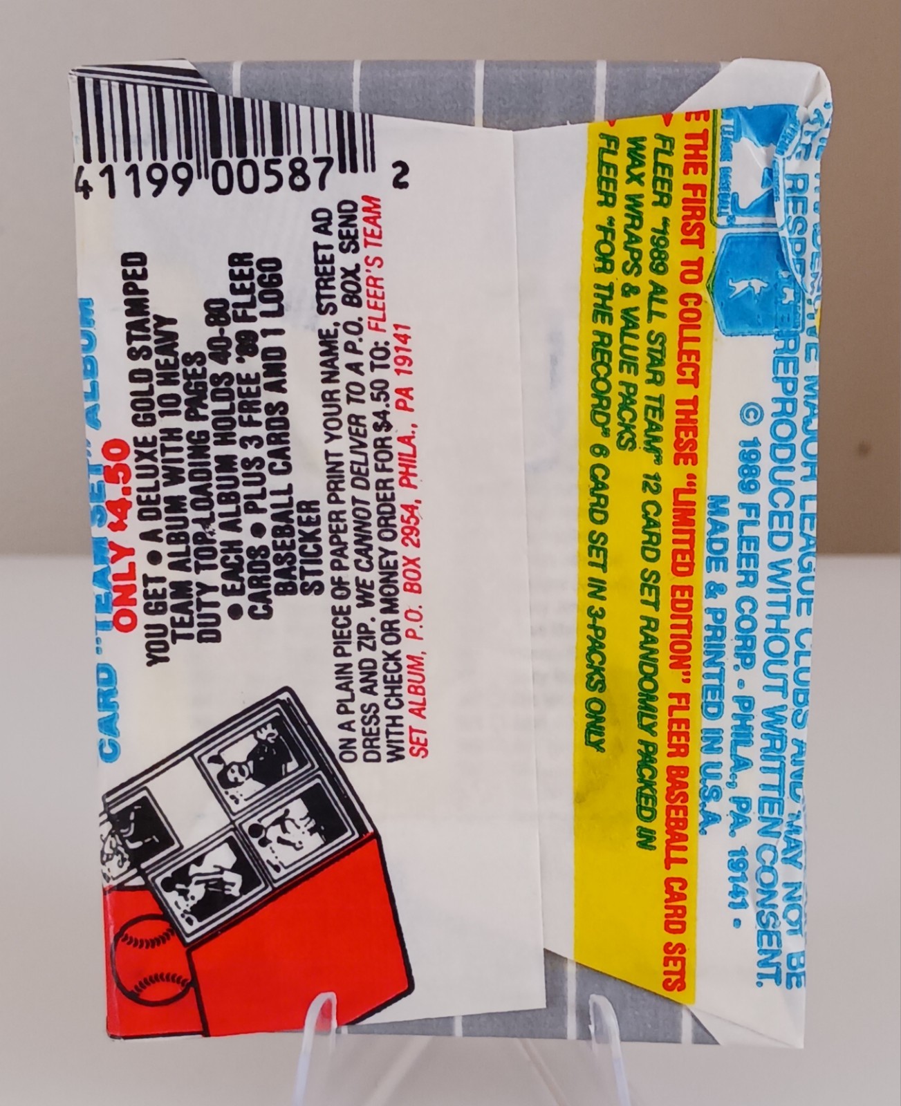 1989 Fleer Baseball Wax Pack Factory Sealed From Fresh Box Ripken FF Griffey Jr