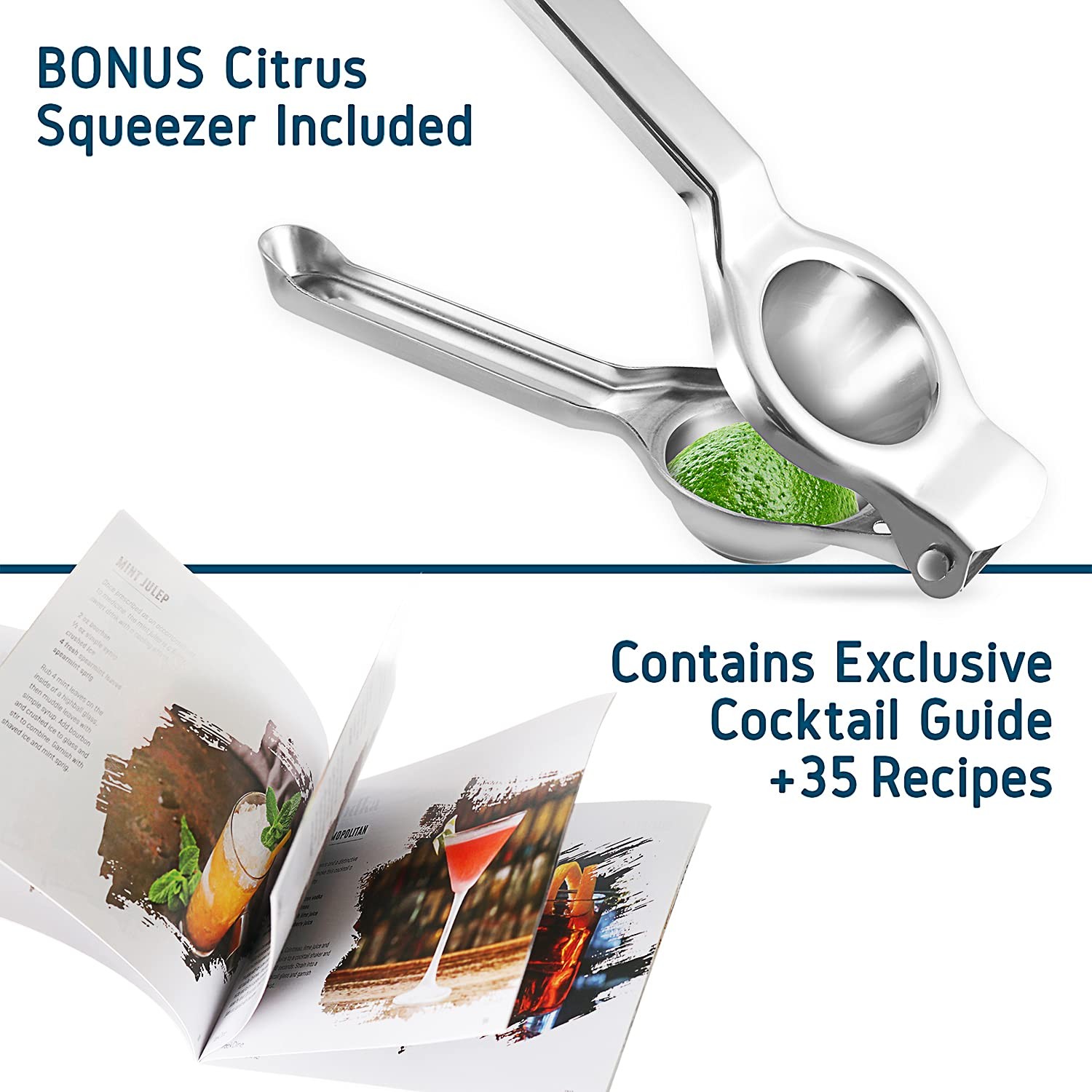 Bar Set Cocktail Shaker Set, Stainless Steel Mixology 16 Piece, Silver