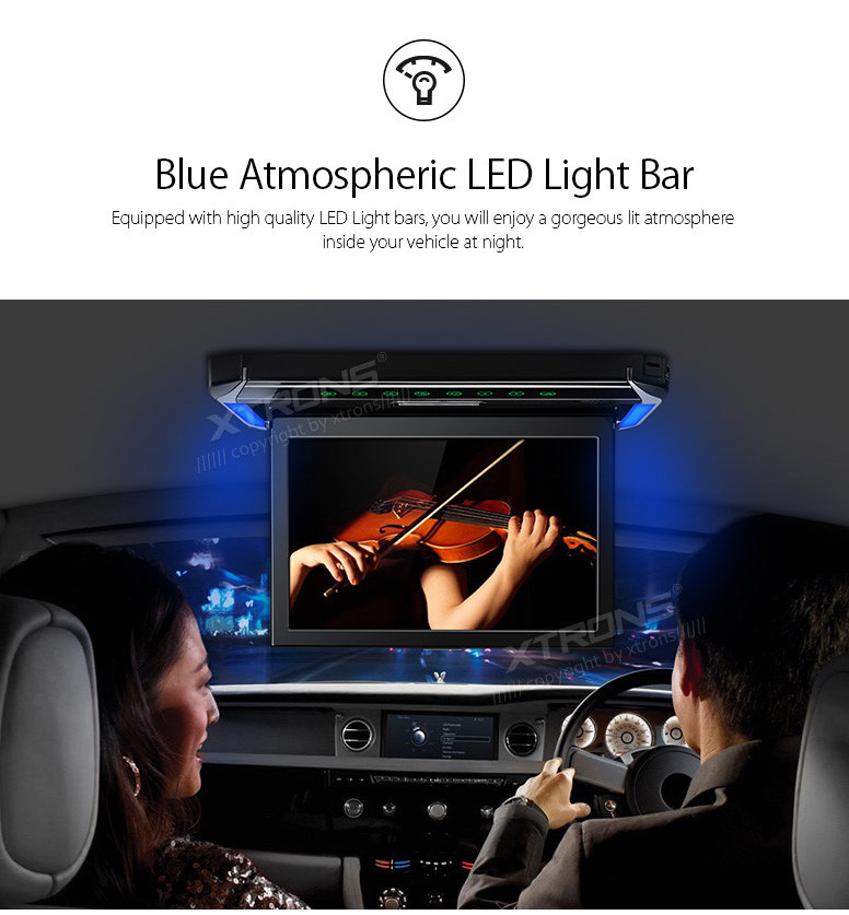 XTRONS 12.1" Car Overhead Player Wide Screen 1080P Flip Down Roof Mount Monitor