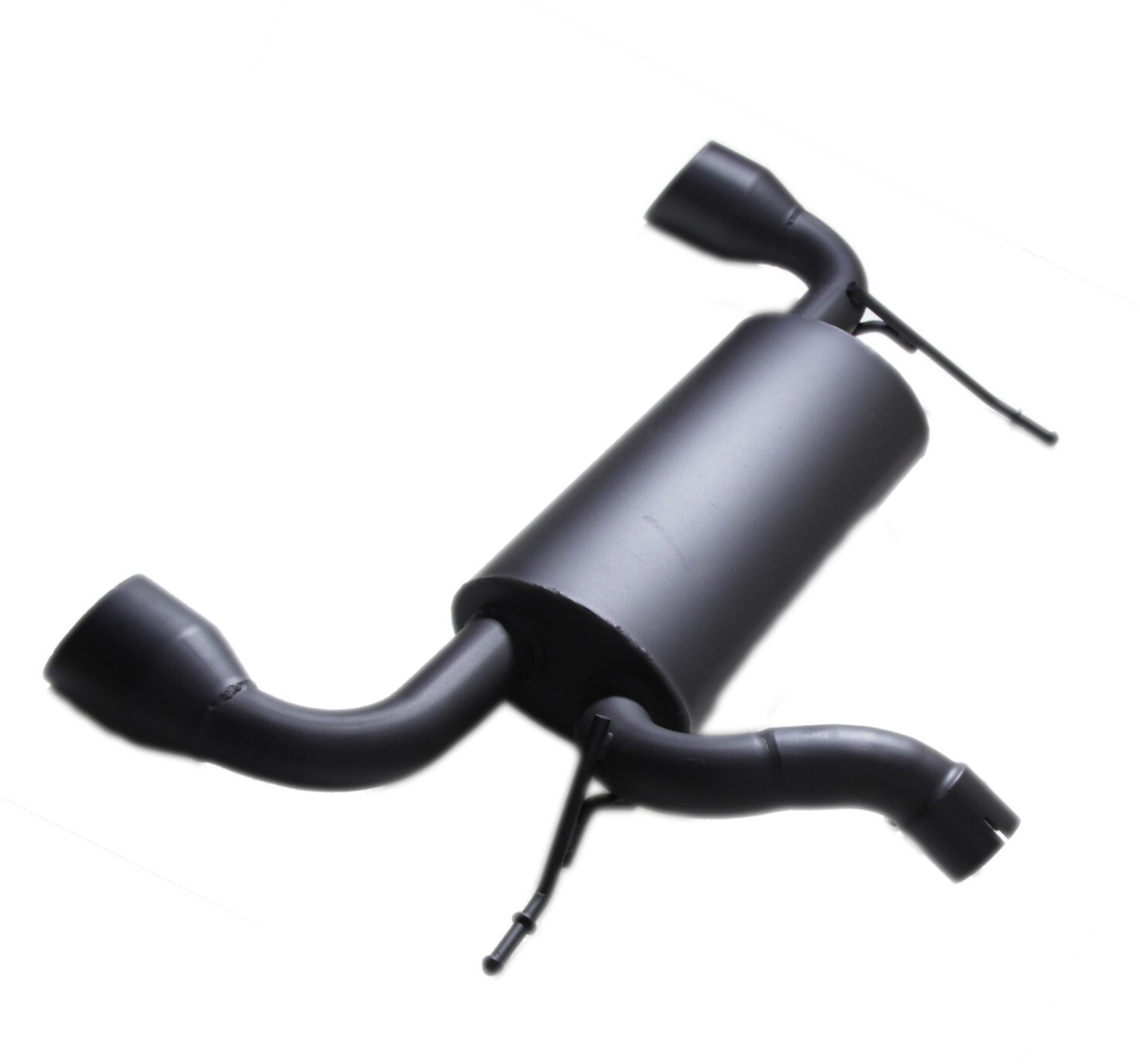 2.5" Matte Black Dual Axle Back Exhaust Muffler For 07-17 Jeep Wrangler JK 2/4DR