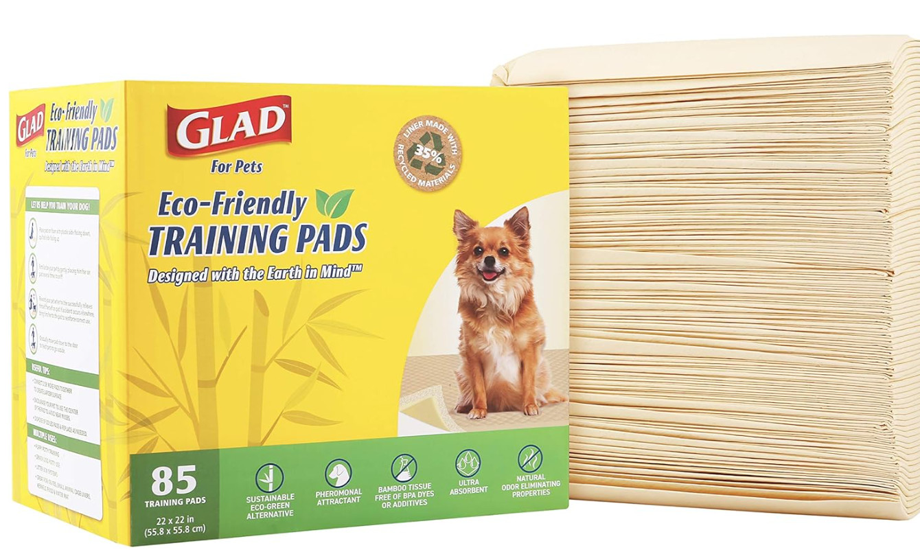 Glad for Pets Earth Friendly Training Pads, 85 - 22x22 in Puppy Pads