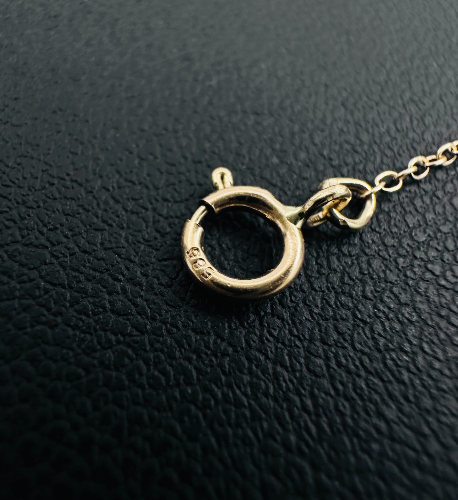 14K Solid Yellow Gold Cable Link Safety Chain Extension Extender, 1mm, 2.25"