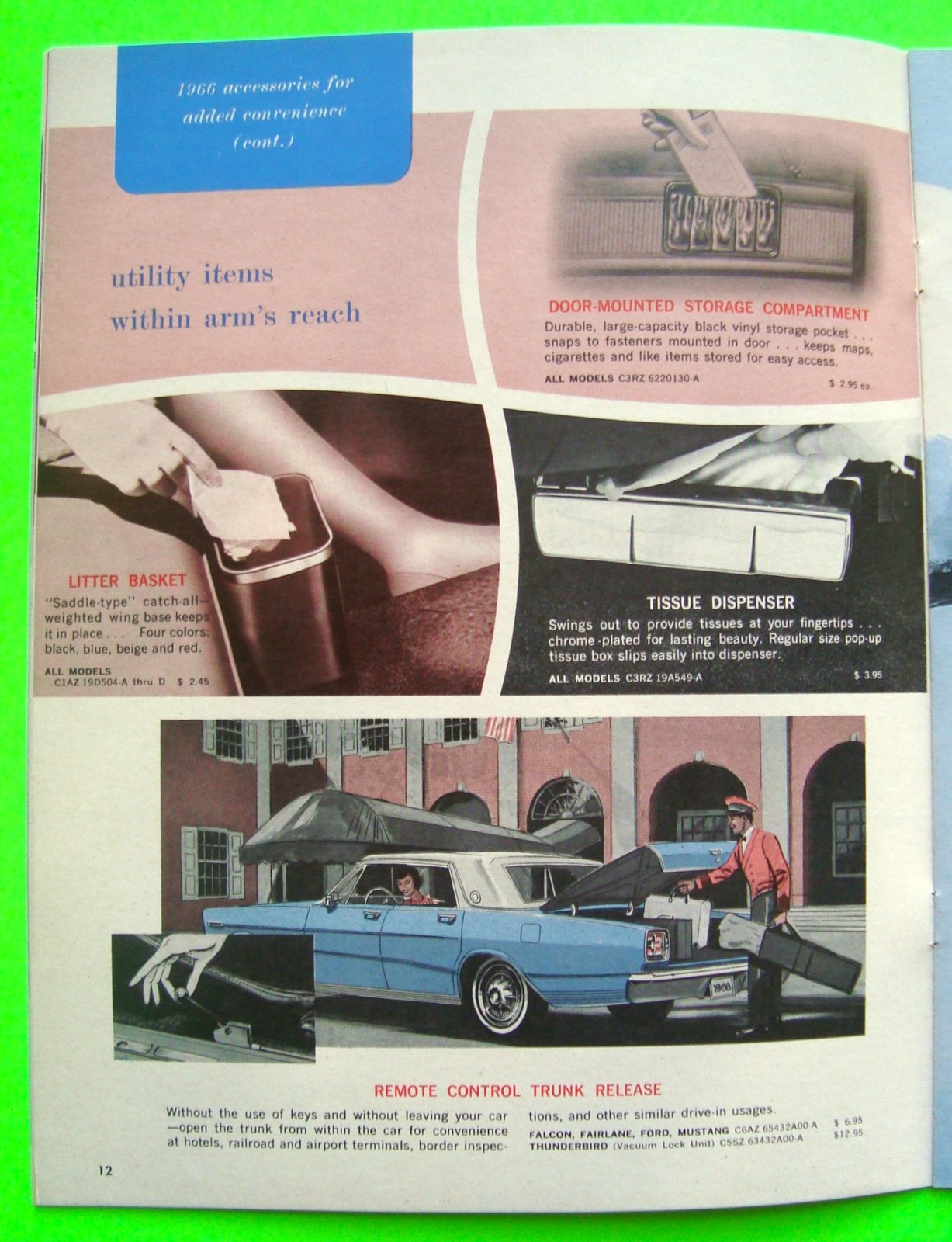 1966 FORD PERFORMANCE ACCESSORIES 32-pg CATALOG Brochure MUSTANG Bronco FAIRLANE