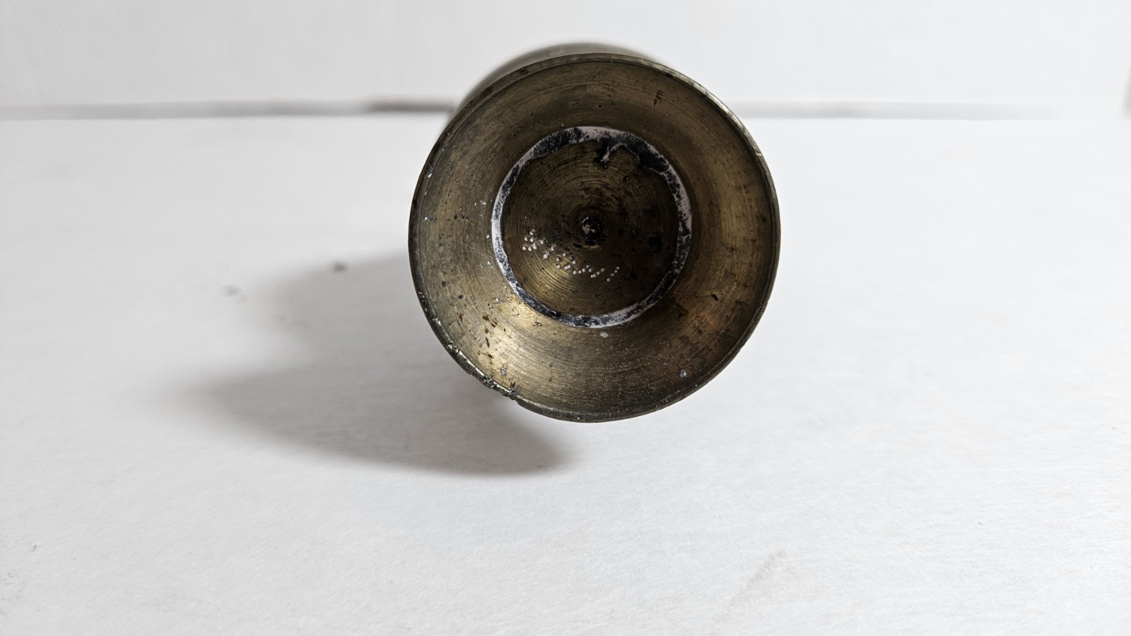 Vintage Solid Brass Pitcher with HandleItem is 4 1/2 in tall