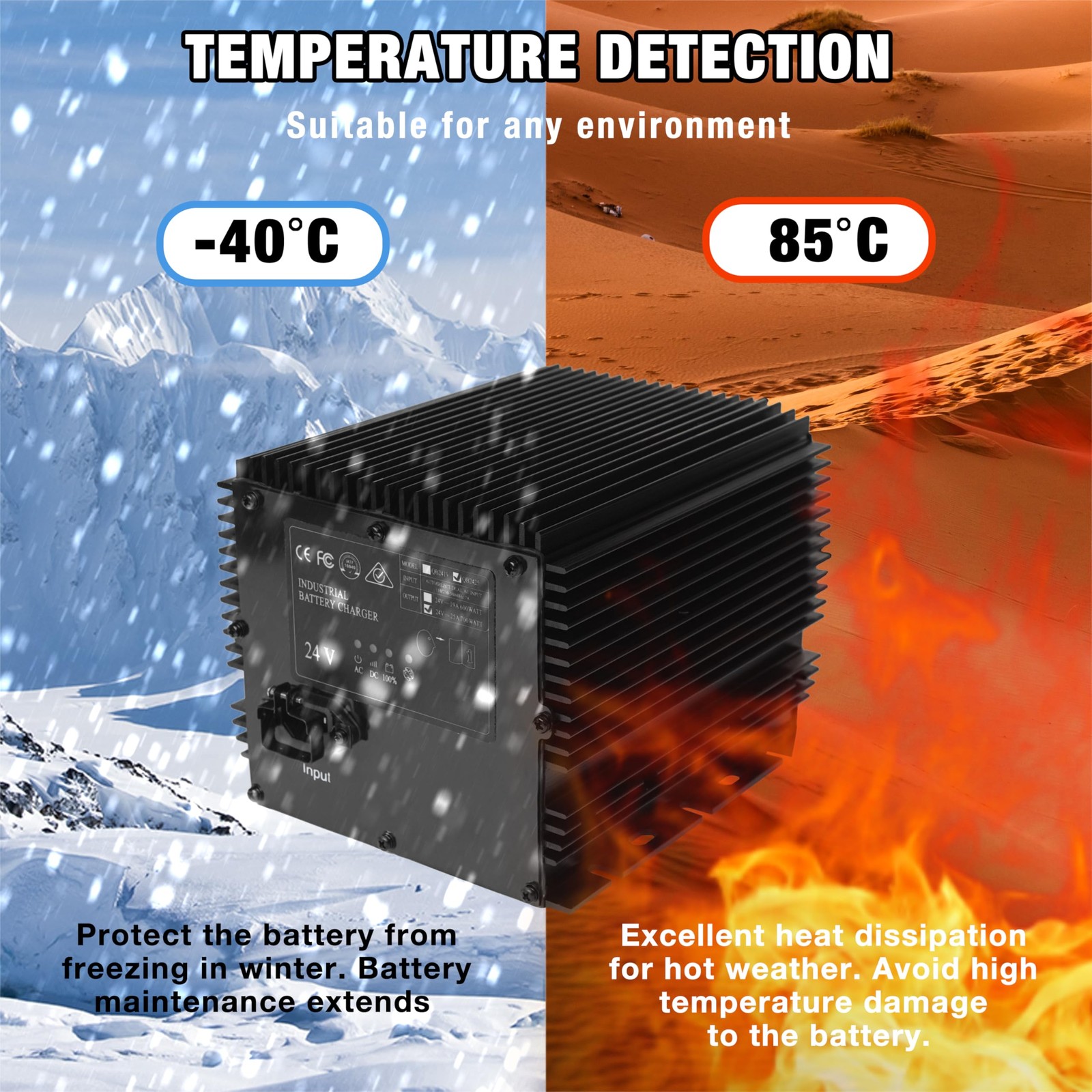 Battery Charger for Genie Skyjack JLG Scissor Lifts HB600 105739 161827 128537