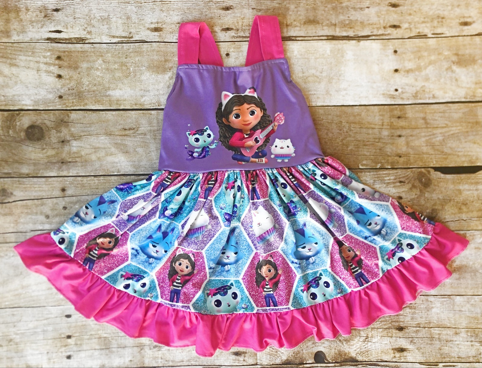 Gabby's Dollhouse dress.  Gabby Dollhouse birthday dress