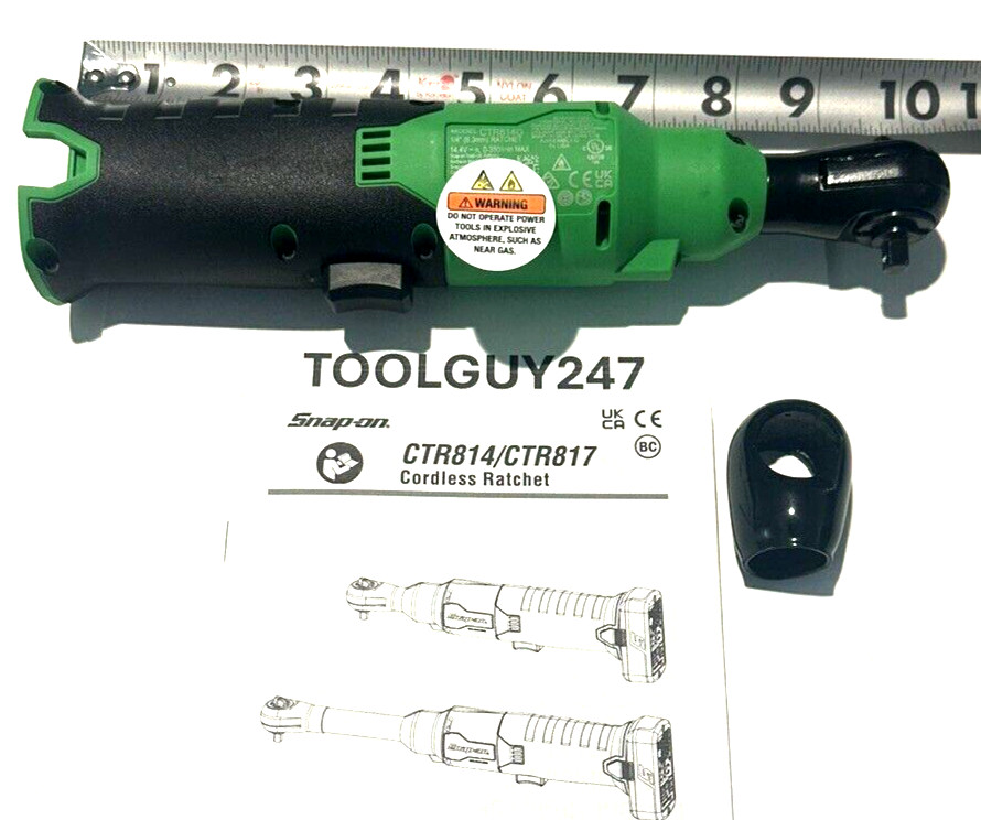 SNAP ON TOOLS Lithium Ion CTR814 GDB 14.4V 1/4" drive Cordless Brushless Ratchet