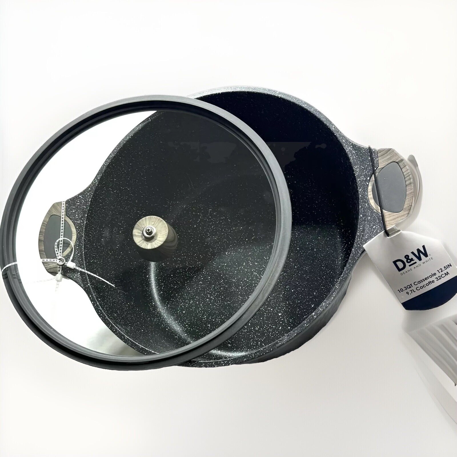 Big Size Pot/Casserole 12.5" Inch,10 Qt + Lid Party/Restaurant Size D&W Cookware